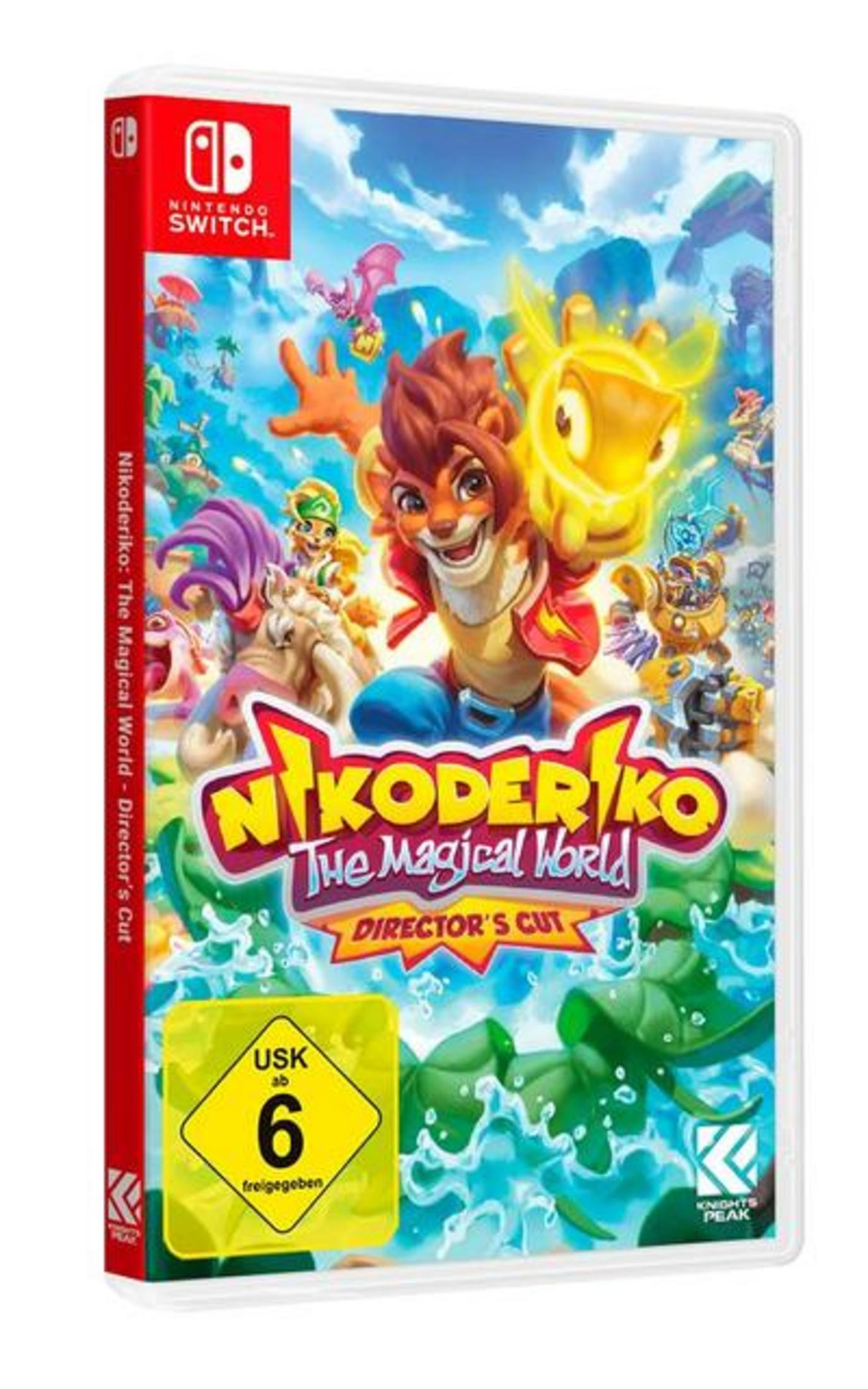 Nintendo Switch Spiel "Nikoderiko: The Magical World - Director's Cut" mit Charakteren.