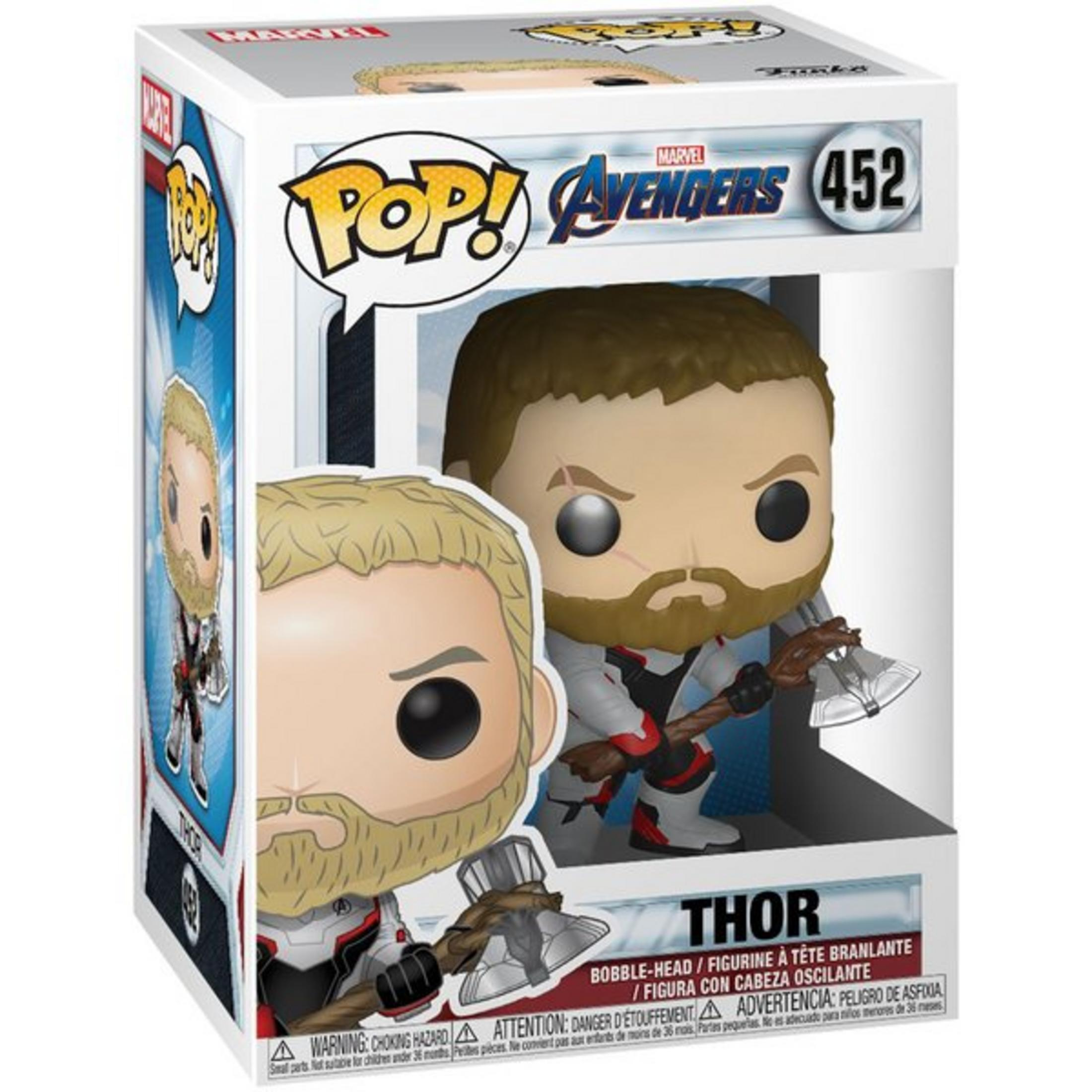 Una figura Funko Pop! di Thor degli Avengers con un'ascia.