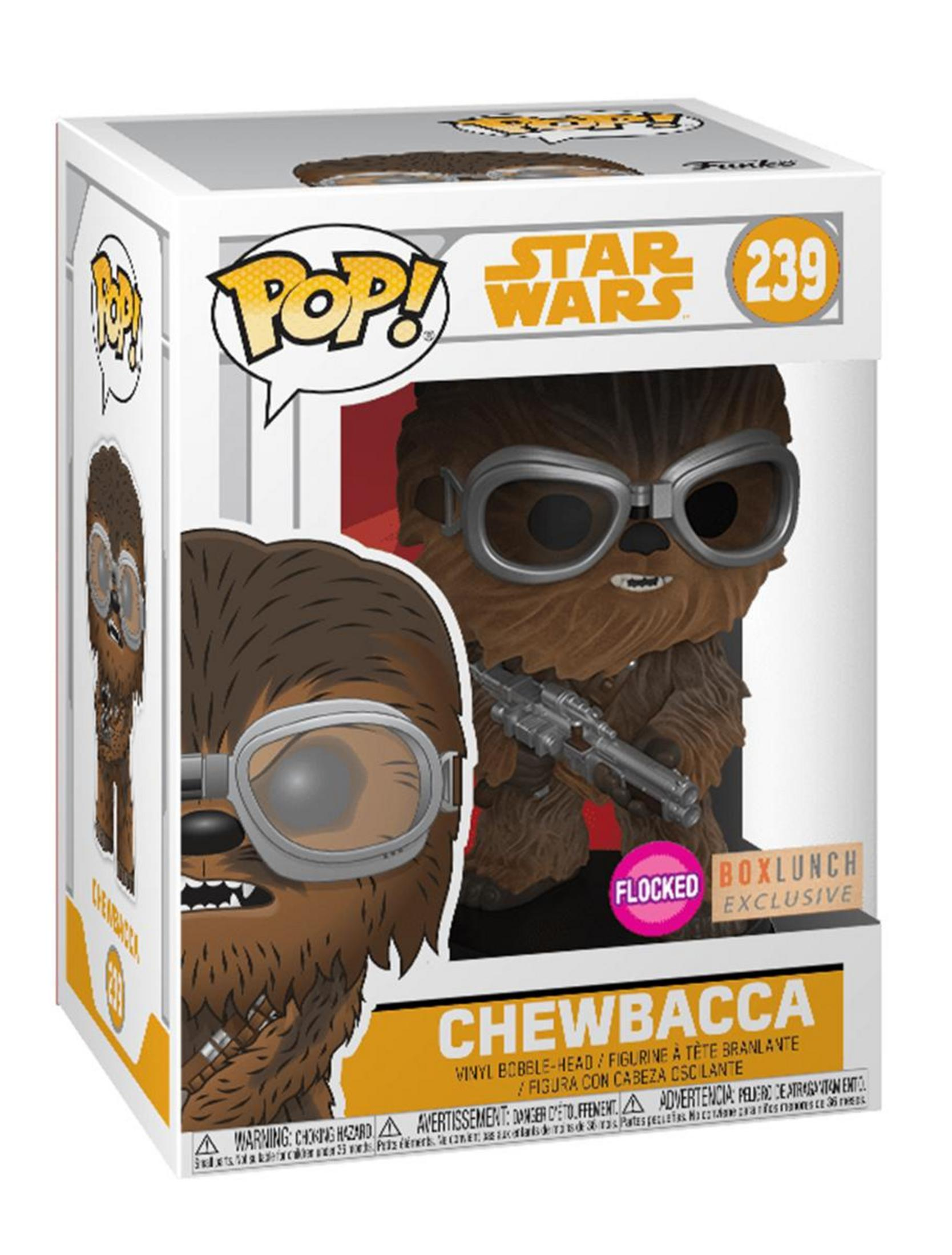 Funko Pop! Star Wars Chewbacca Vinyl-Wackelfigur, geflockt, BoxLunch Exklusiv.