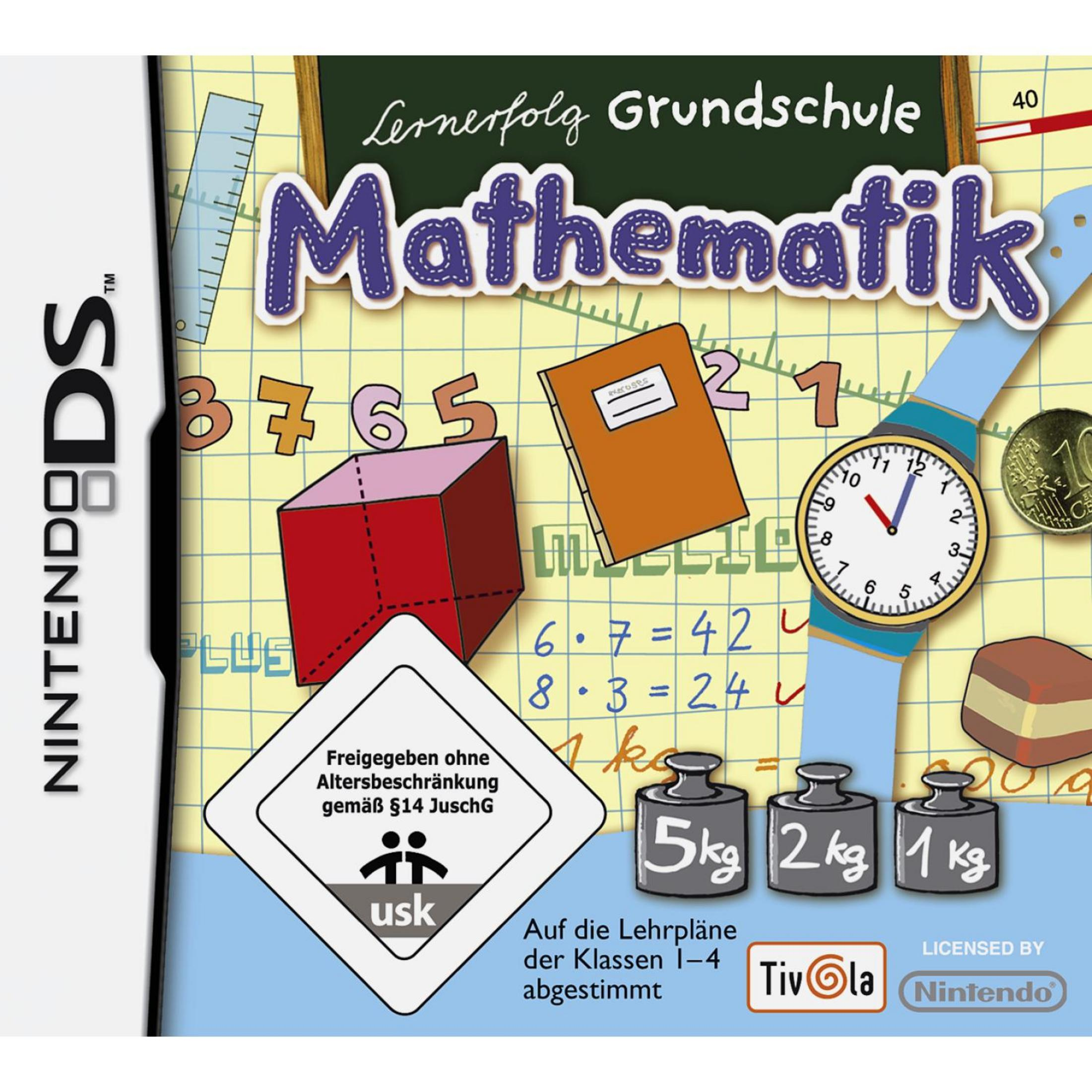 Nintendo DS Spiel "Mathematik": Lernspiel mit Zahlen, Gewichten, Uhr und Rechenaufgaben.