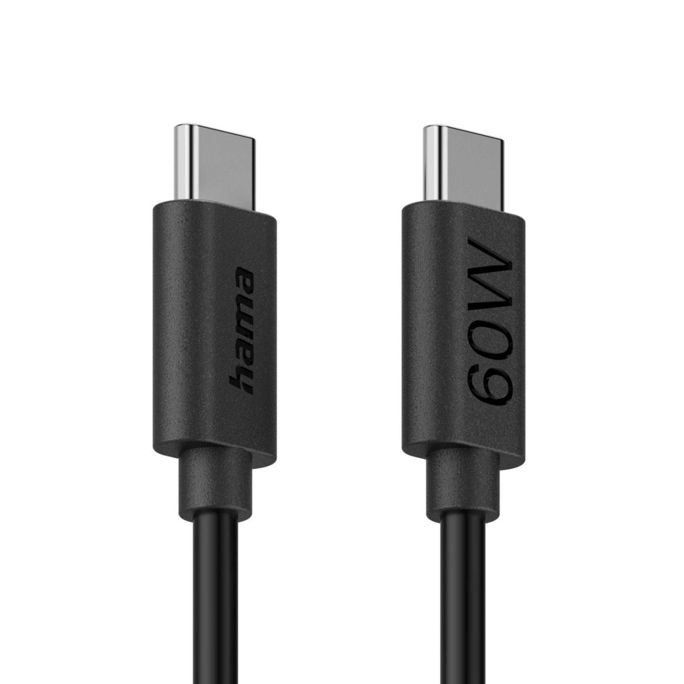 Due connettori cavo USB-C, uno con logo Hama, l'altro 60W.