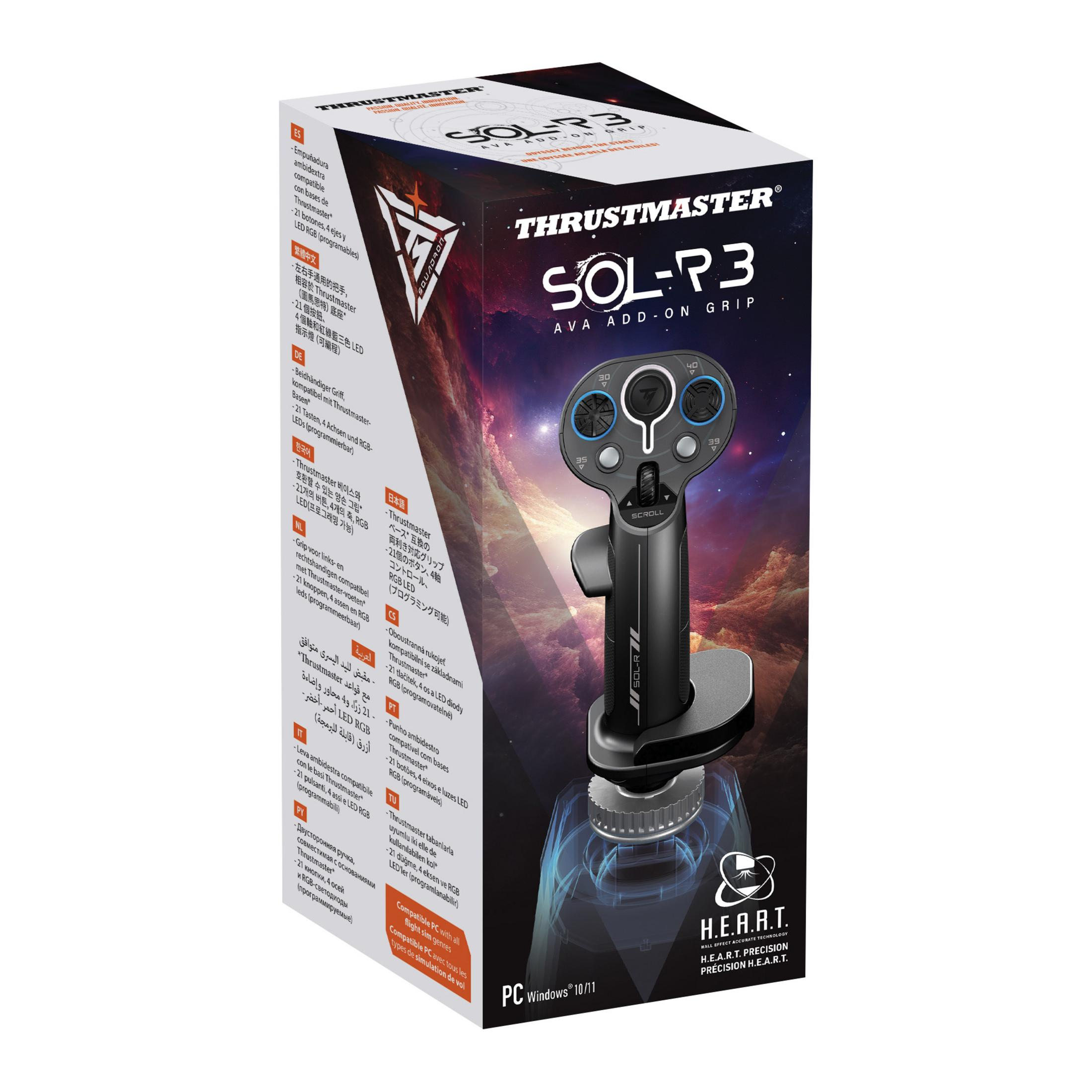 Thrustmaster SOL-R P3 Add-On Grip with RGB LEDs and 21 buttons.