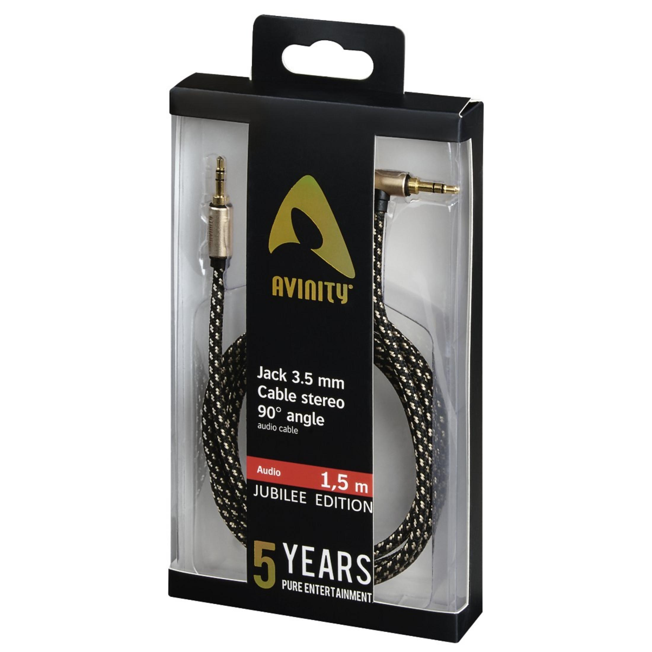 Avinity 3,5mm Klinkenkabel Stereo, 1,5m, 90 Grad Winkel, Jubilee Edition.