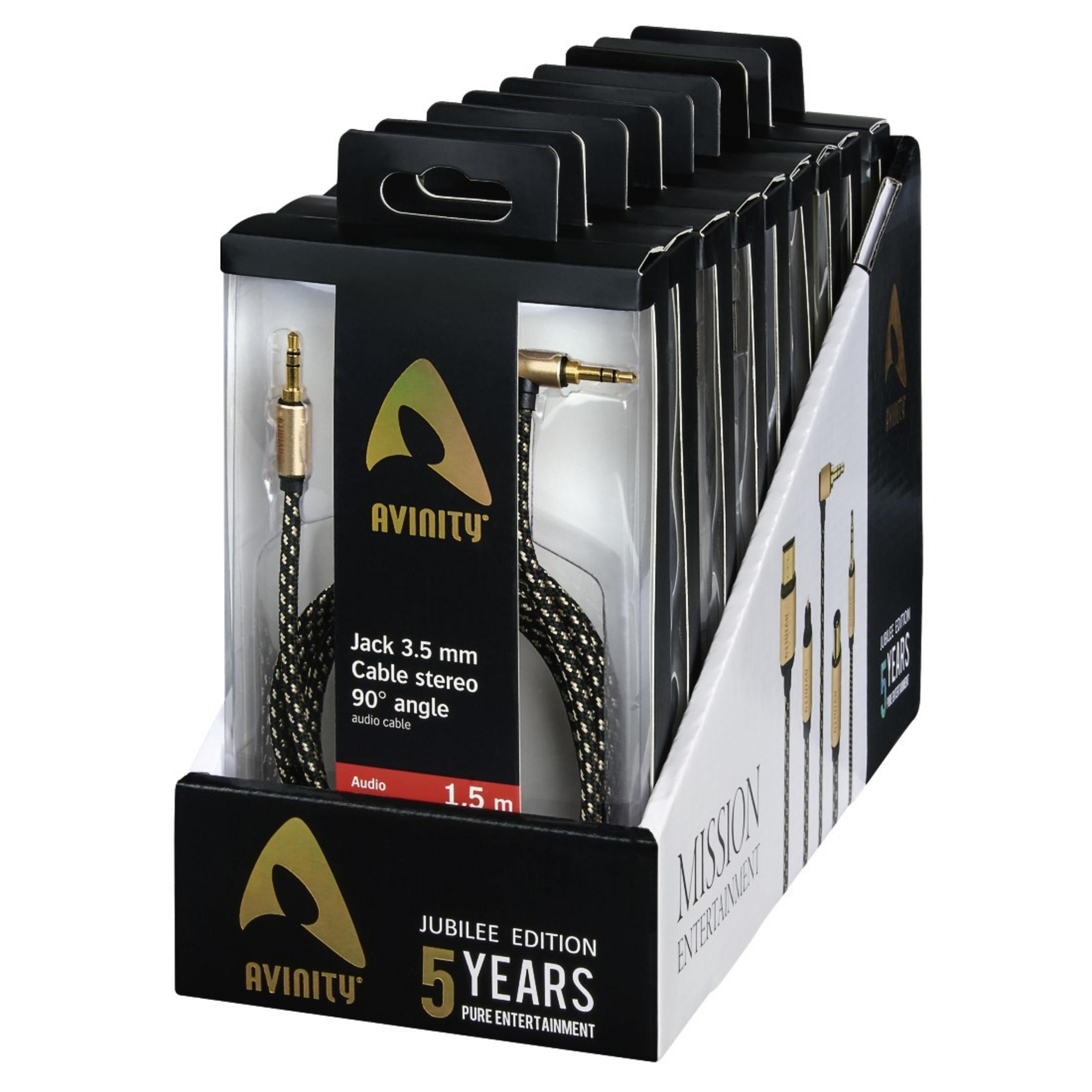 Verpackungsdisplay mit 3,5-mm-Klinkenkabeln, Jubilee Edition.