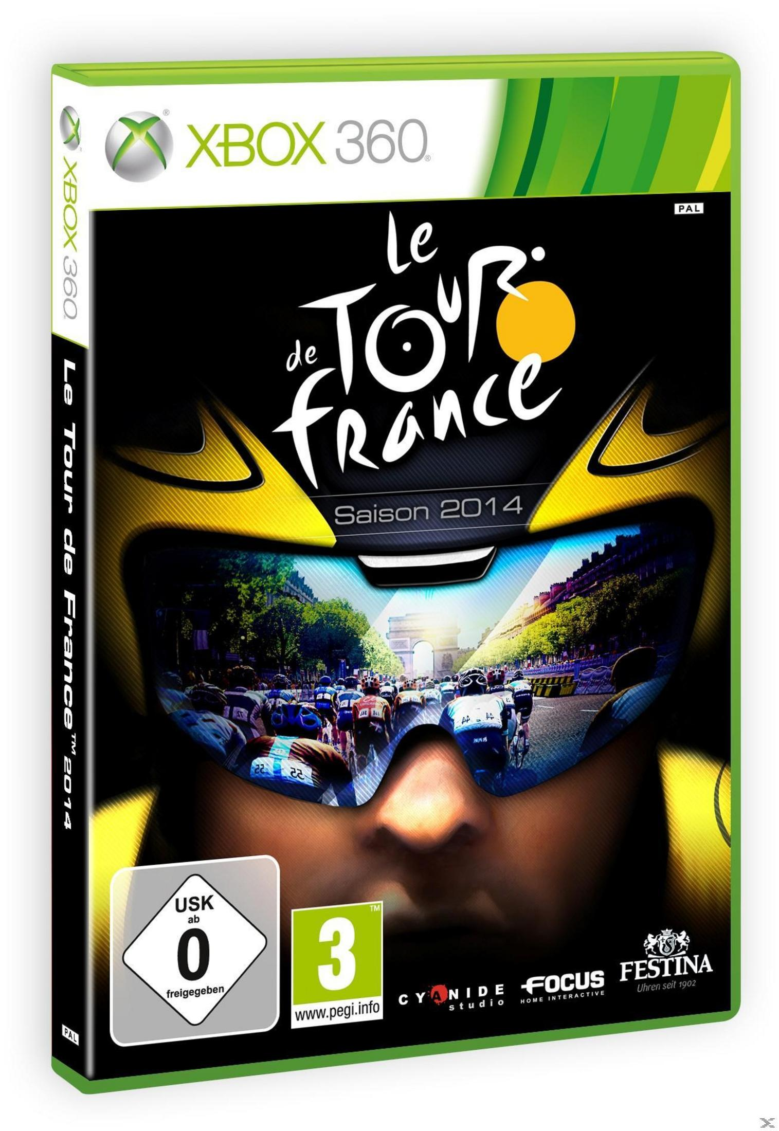 Xbox 360 Spiel "Le Tour de France 2014". Radfahrer vor dem Arc de Triomphe.