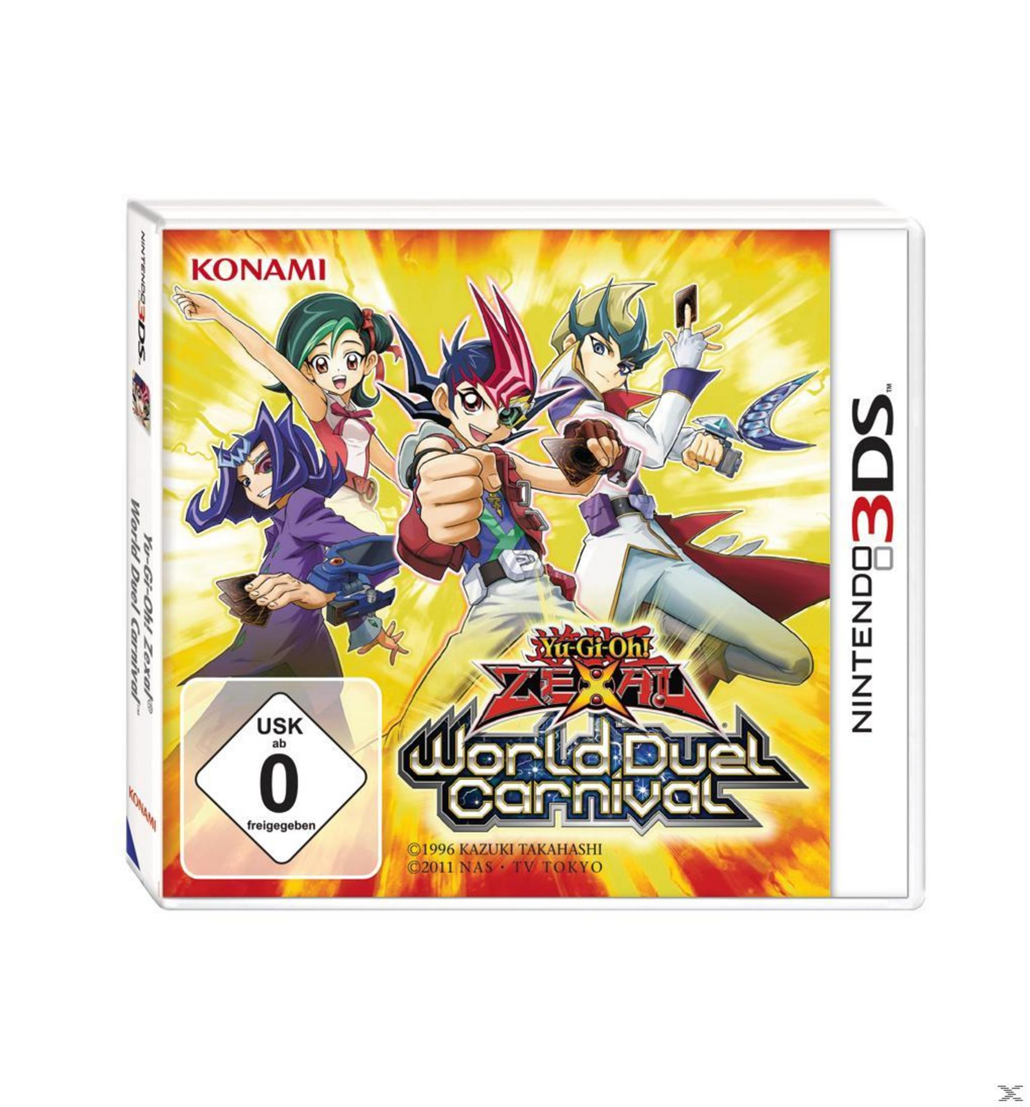 Yu-Gi-Oh! Zexal: World Duel Carnival Nintendo 3DS Spielhülle mit Charakteren.