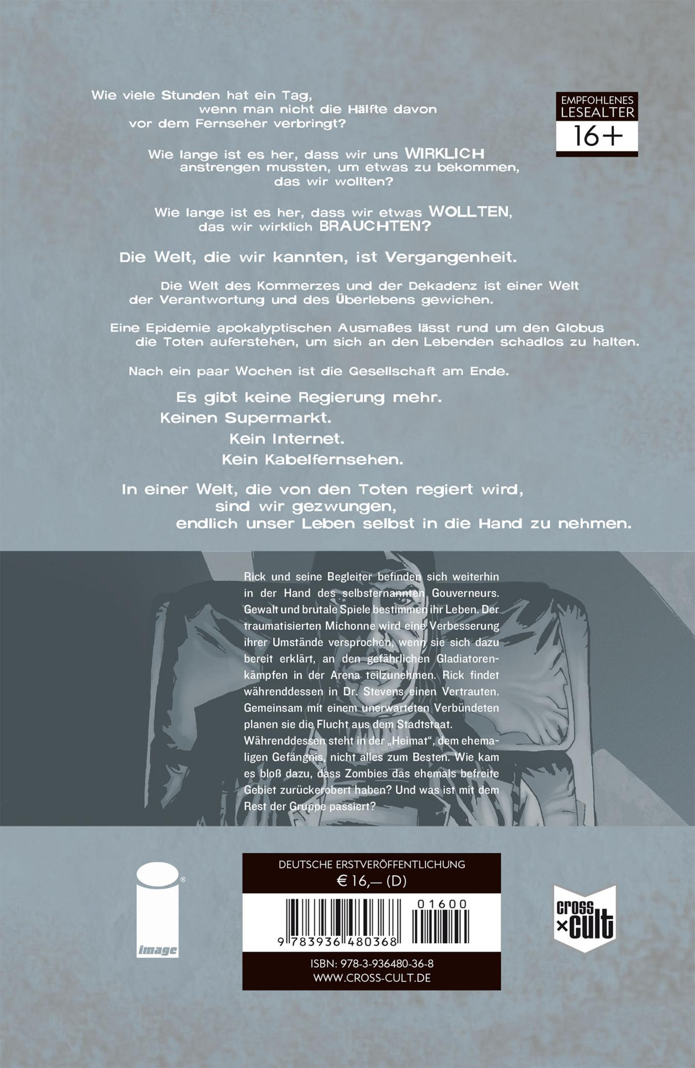 Couverture de livre avec texte sur un monde dirigé par les morts et une illustration.
