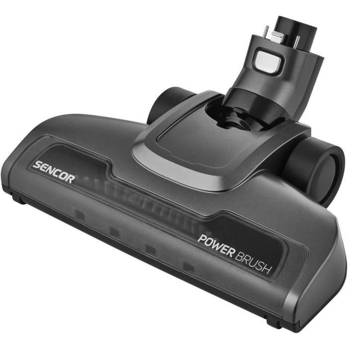 Testina aspirapolvere grigio scuro con logo SENCOR e scritta "POWER BRUSH".