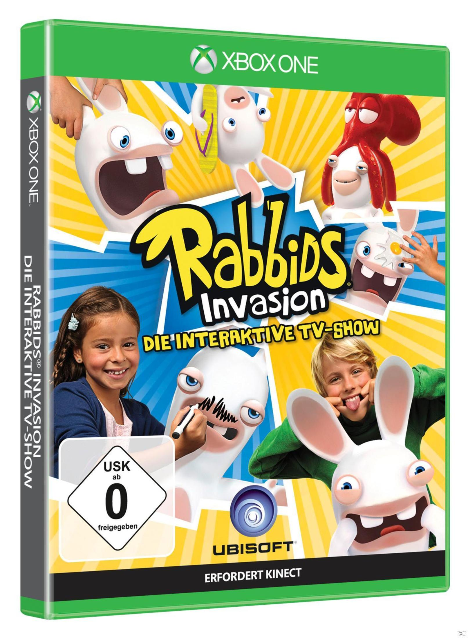 Xbox One-Spielcover mit Rabbids, Kindern und einem Oktopus. USK 0.