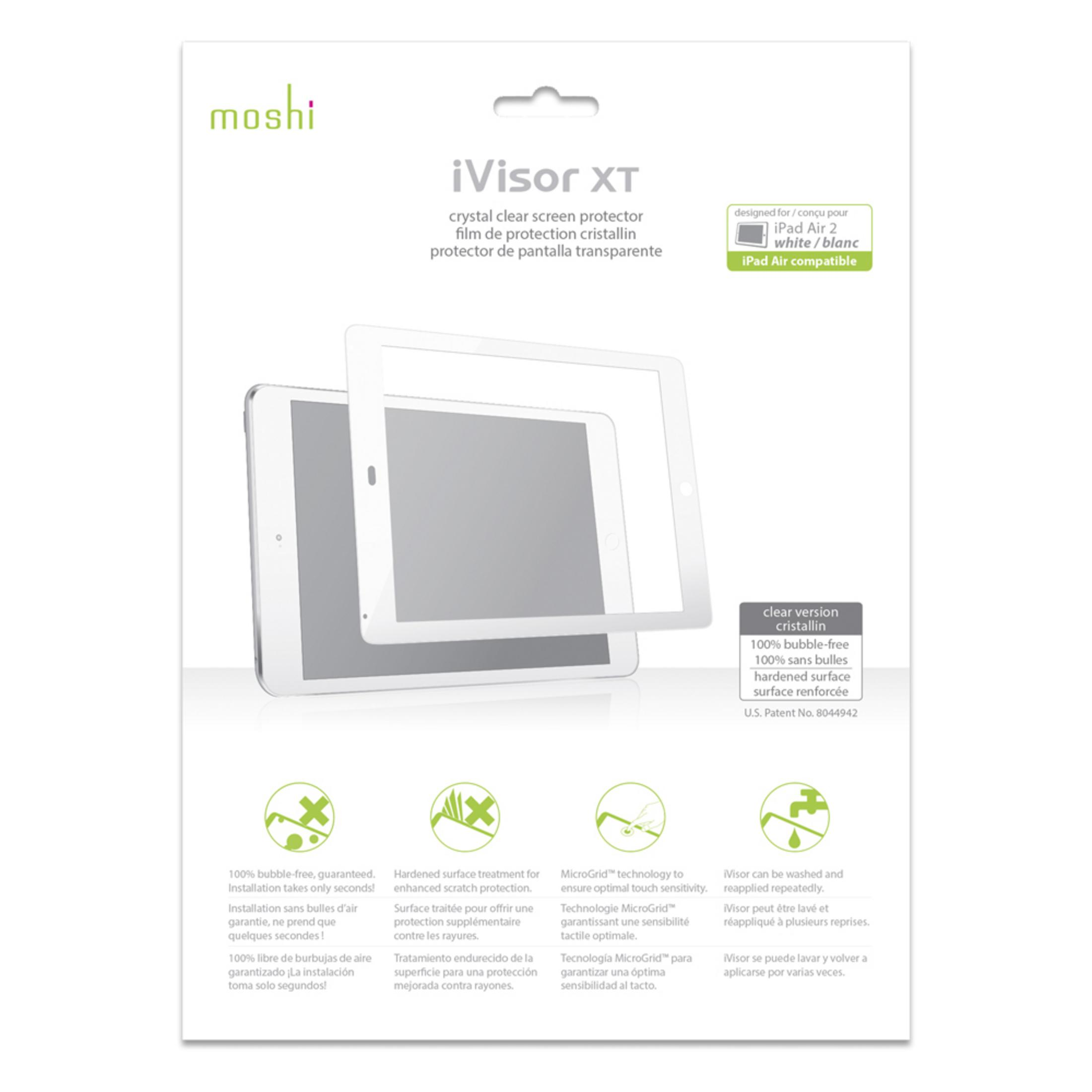 Protezione schermo Moshi iVisor XT per iPad Air 2, trasparente, senza bolle.