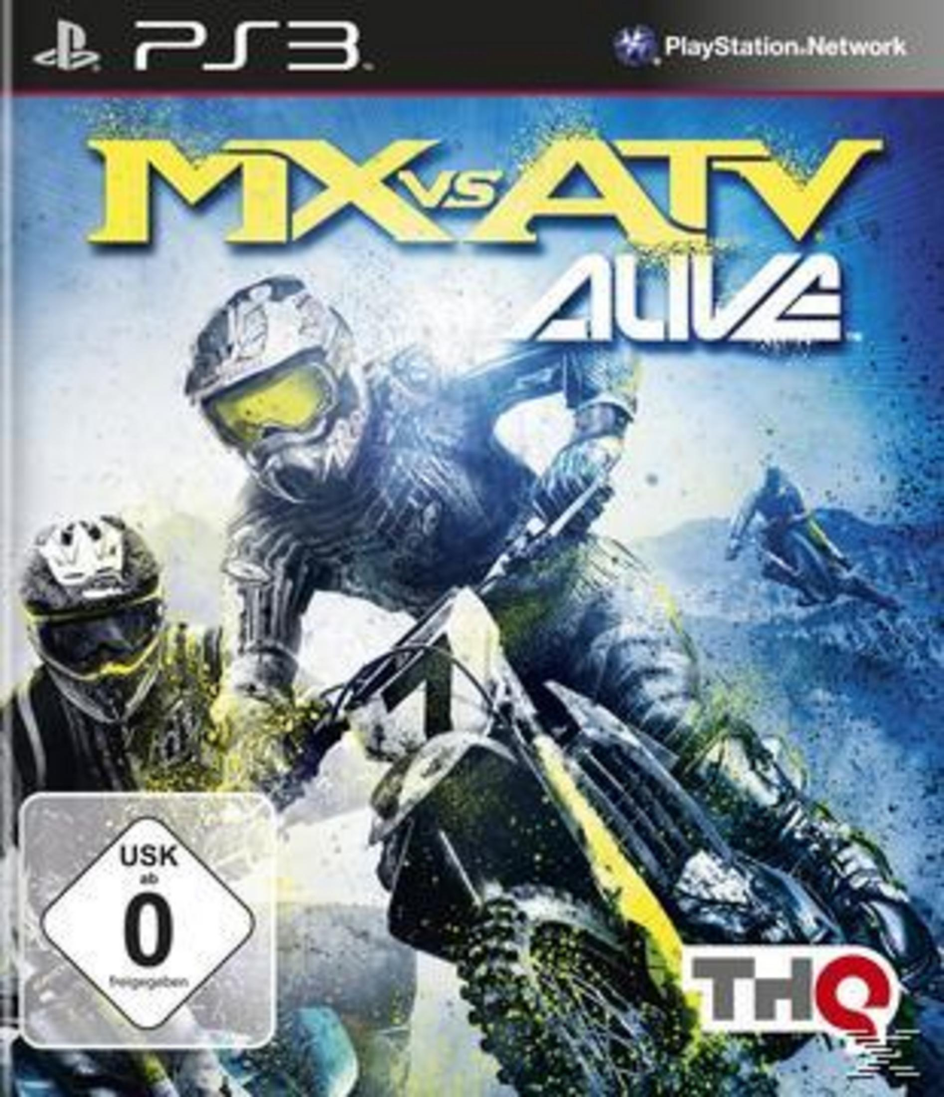 Motocross-Spielcover mit Fahrern in voller Montur und Motorrädern.