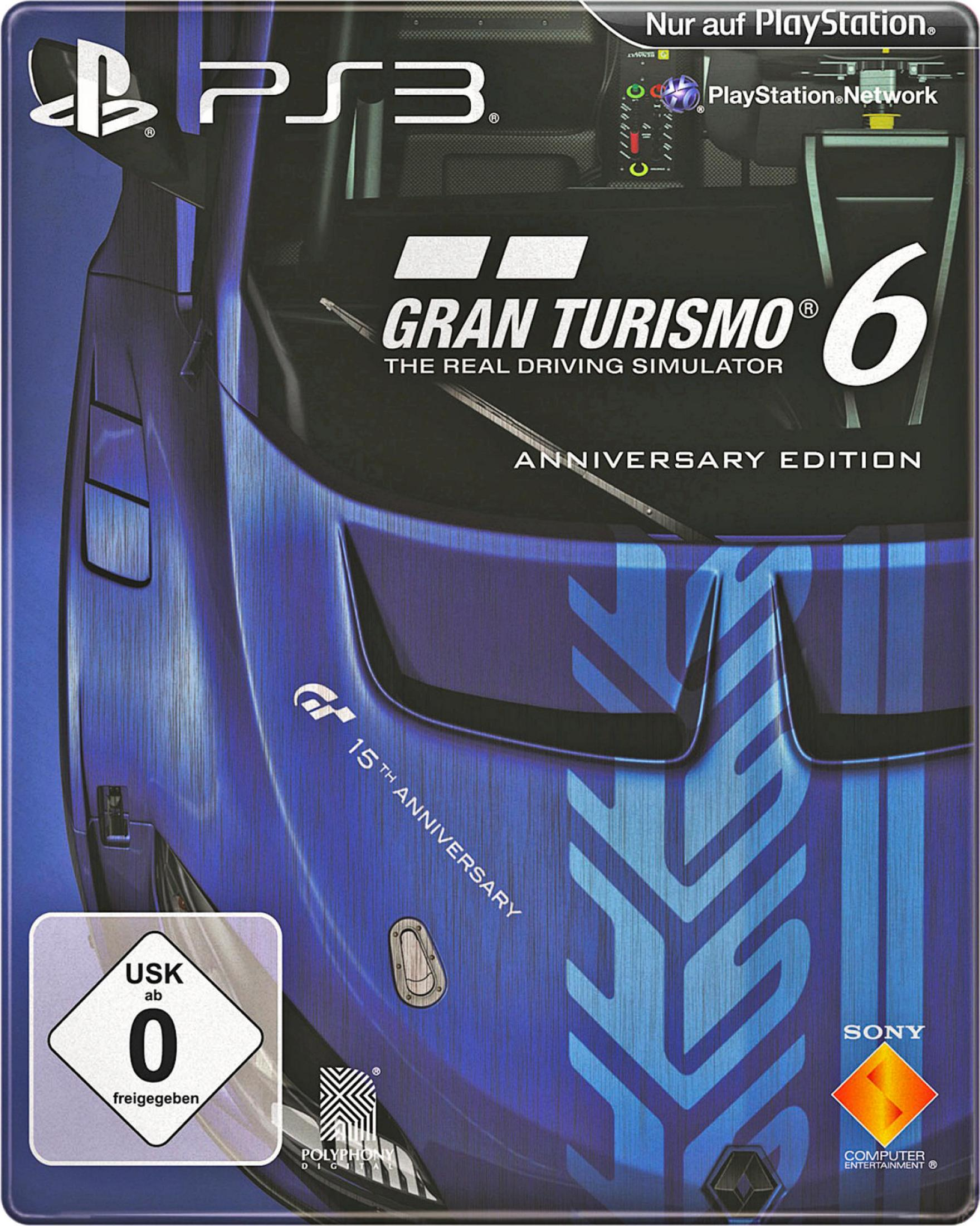 PlayStation 3 Hülle für Gran Turismo 6 Anniversary Edition in Blau.