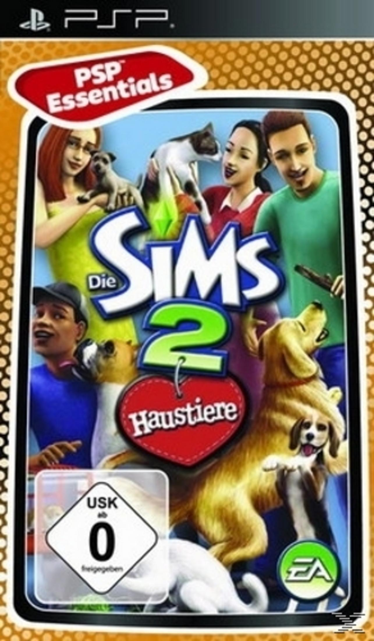 Cover von Die Sims 2 Haustiere für PSP: Menschen und Tiere interagieren.