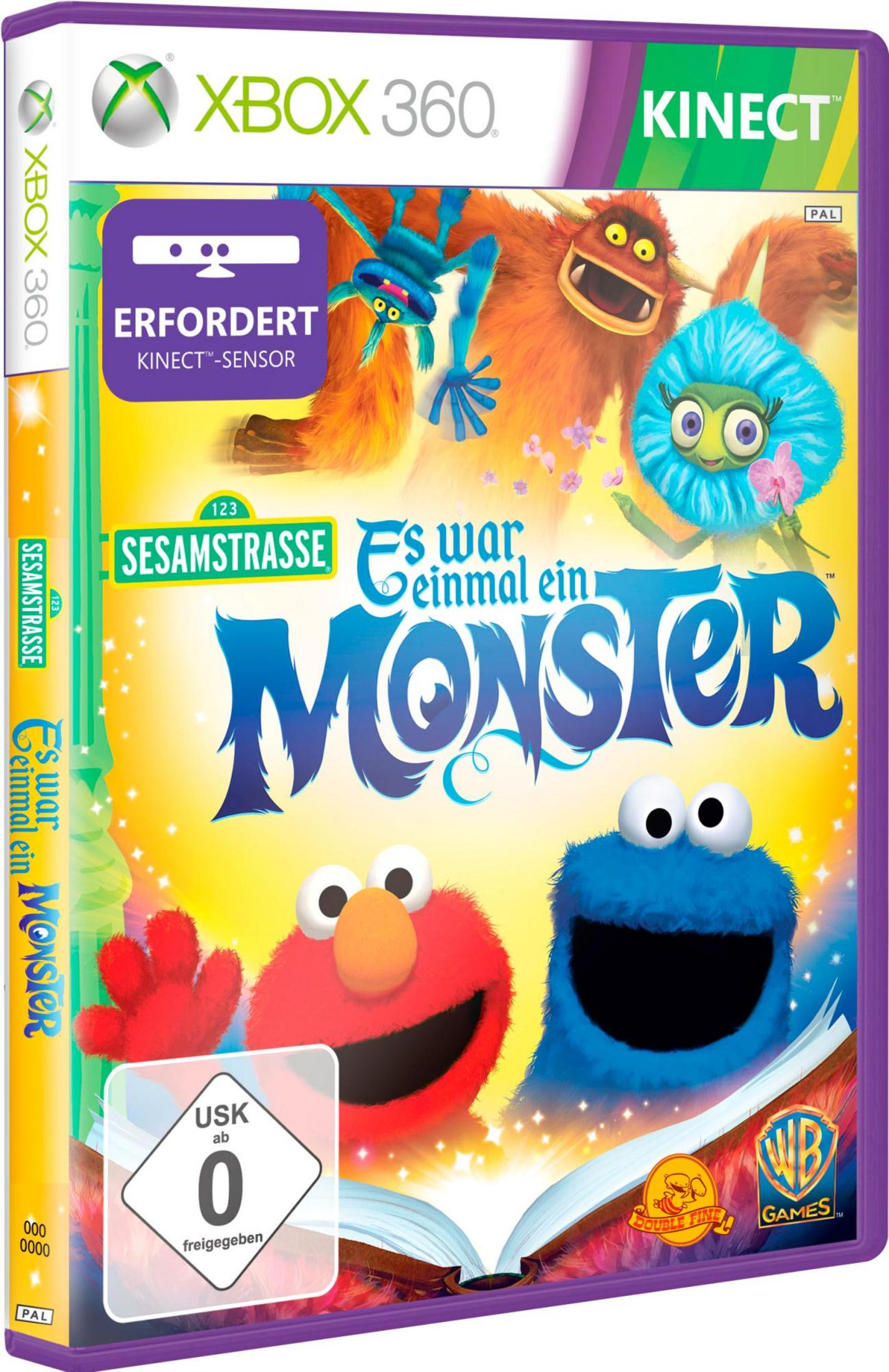Xbox 360 Spiel "Es war einmal ein Monster" mit Elmo und Krümelmonster.
