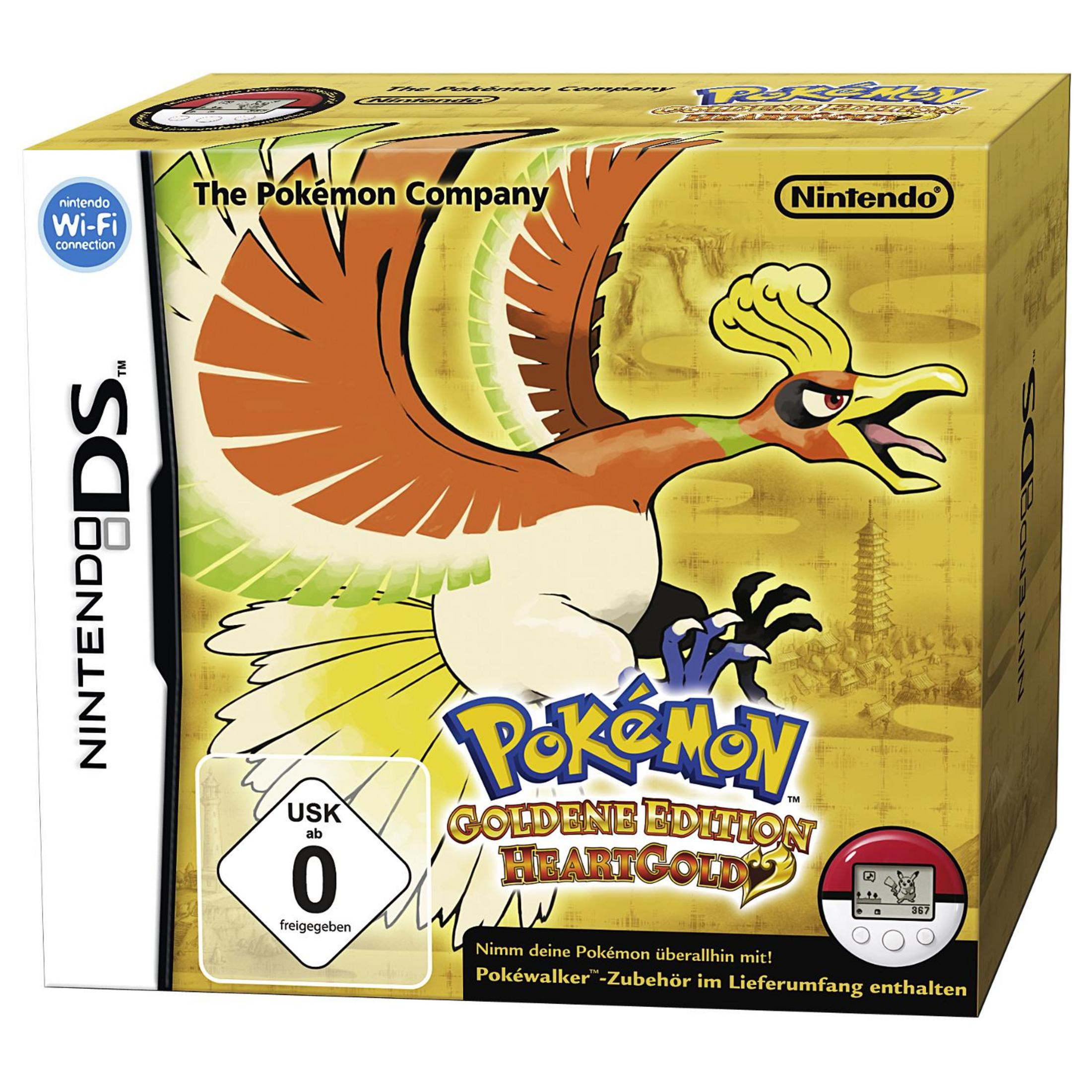 Pokemon Goldene Edition Heartgold Nintendo DS Spielverpackung mit Ho-Oh.