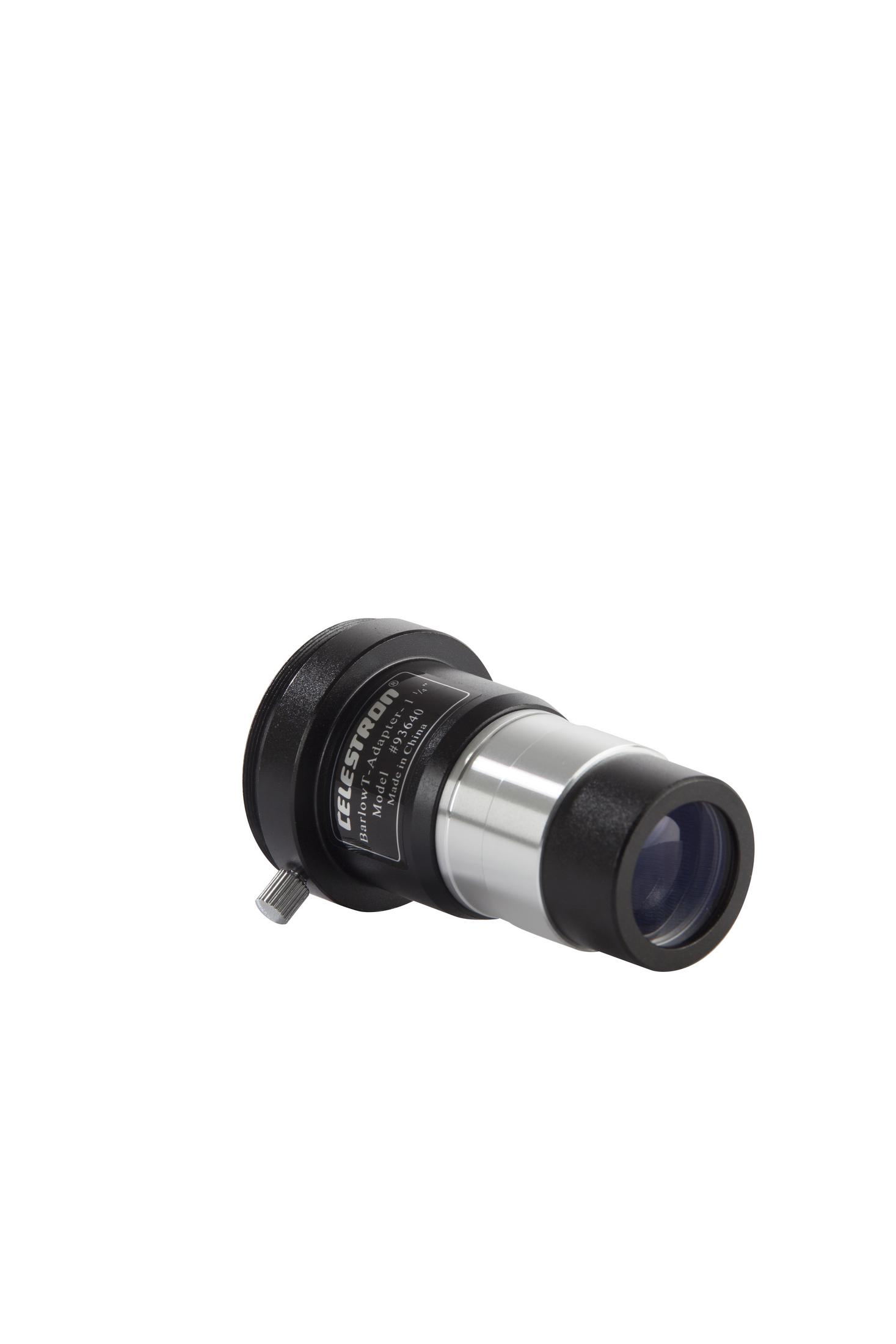 Celestron Barlow-Adapter, 1 1/4 Zoll, Modell 93640, Made in China.