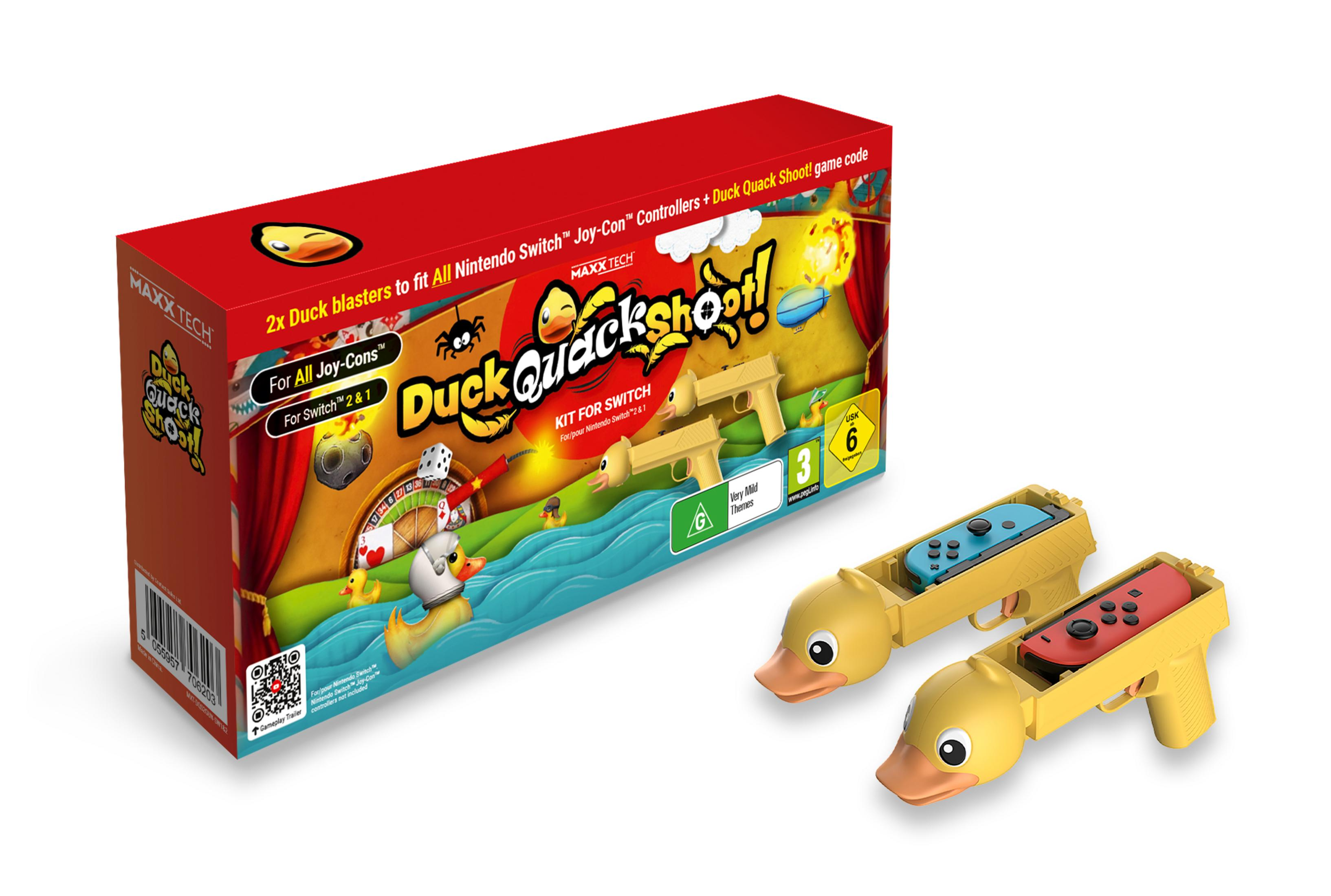 Scatola per 2 controller a forma di papera gialla per Nintendo Switch.
