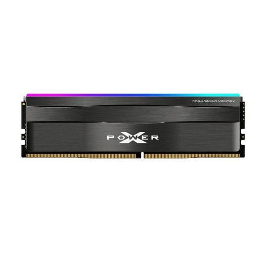 Czarny moduł RAM do gier DDR4 z podświetleniem RGB i logo "POWER".