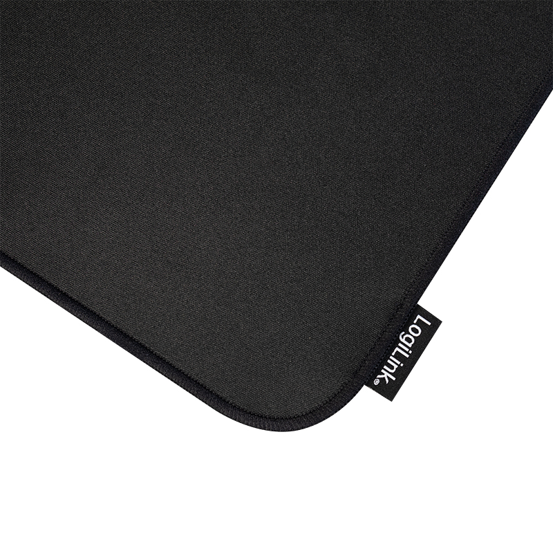 Schwarzes Mauspad mit Logilink-Logo an der Ecke.