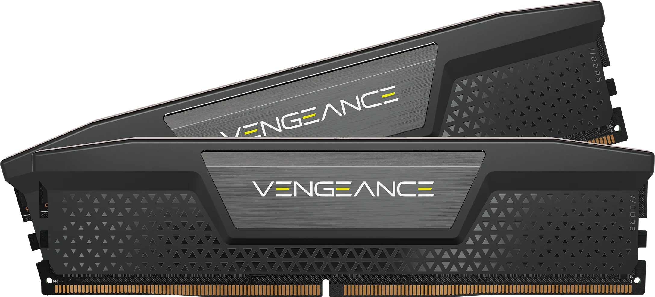 Deux modules RAM DDR5 noirs avec 