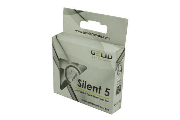 Confezione scatola per ventola 'Silent 5' con finestra.