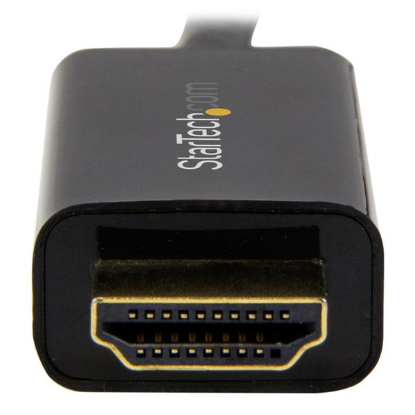 Adaptador HDMI negro con logo StarTech.com y contactos dorados visibles.