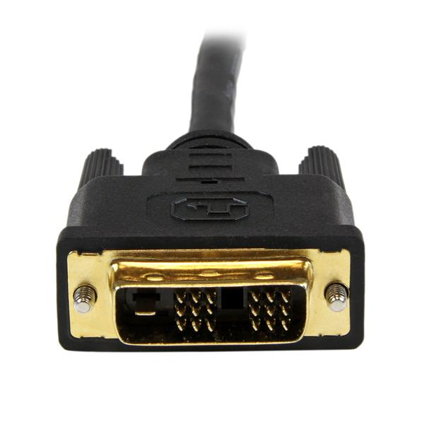 Conector DVI-D dual-link negro con pines dorados y tornillos moleteados.
