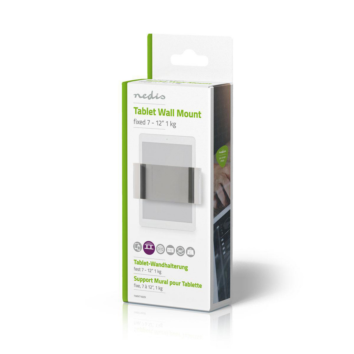 Box for a Nedis tablet wall mount, fits 7-12" tablets up to 1kg.