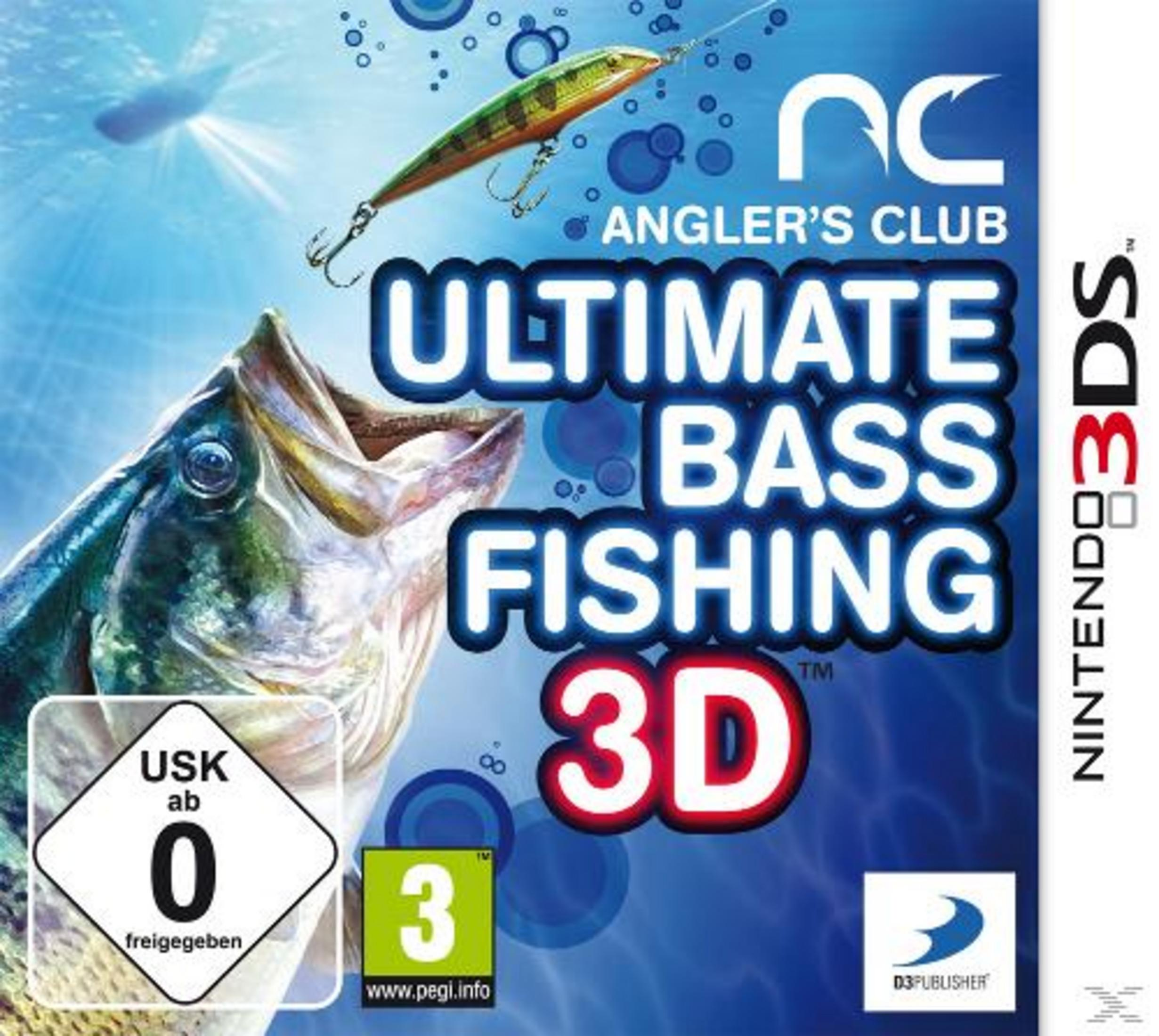 Cover: Fisch, Angelköder, Nintendo 3DS Spiel 'Ultimate Bass Fishing 3D'.