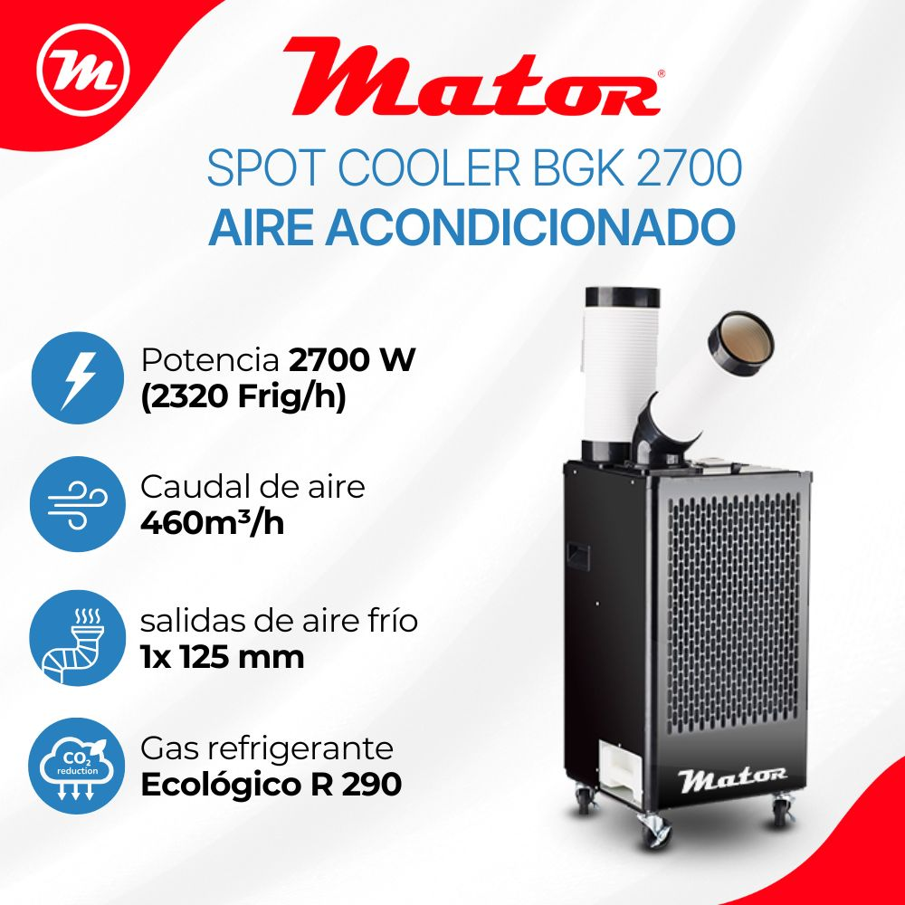 Aire acondicionado Mator Spot Cooler BGK 2700 de 2700W.