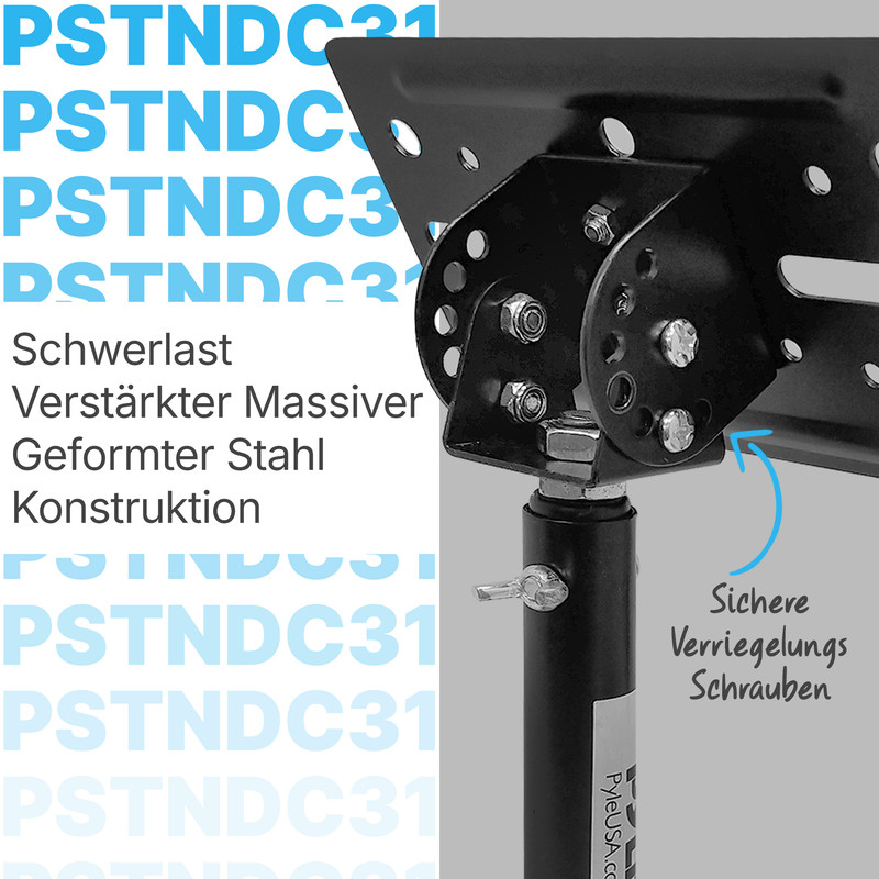Schwere Stahlkonstruktion mit sicheren Verriegelungsschrauben.