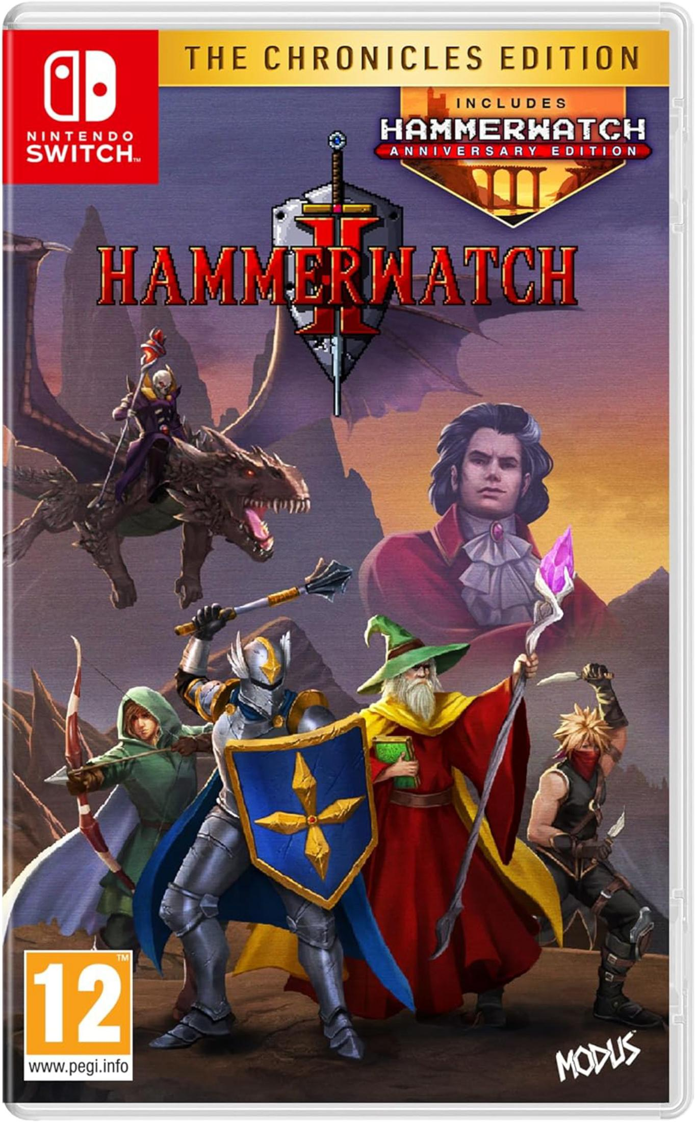 Copertina gioco: cavalieri, maghi, drago. Età consigliata 12 anni.