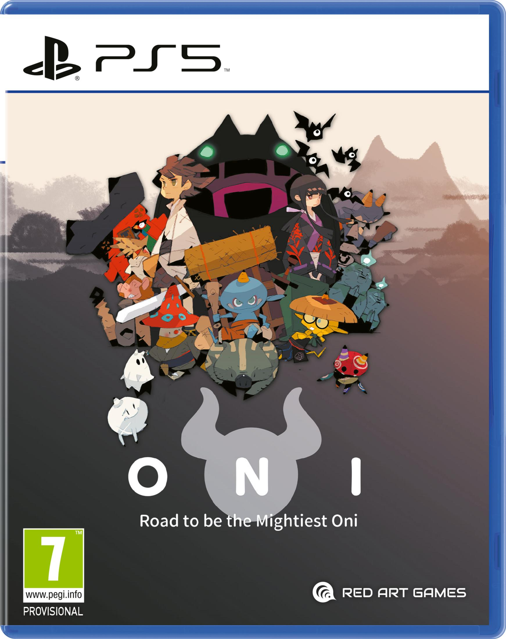 Couverture de jeu PS5 avec personnages: Oni, Road to be the Mightiest Oni