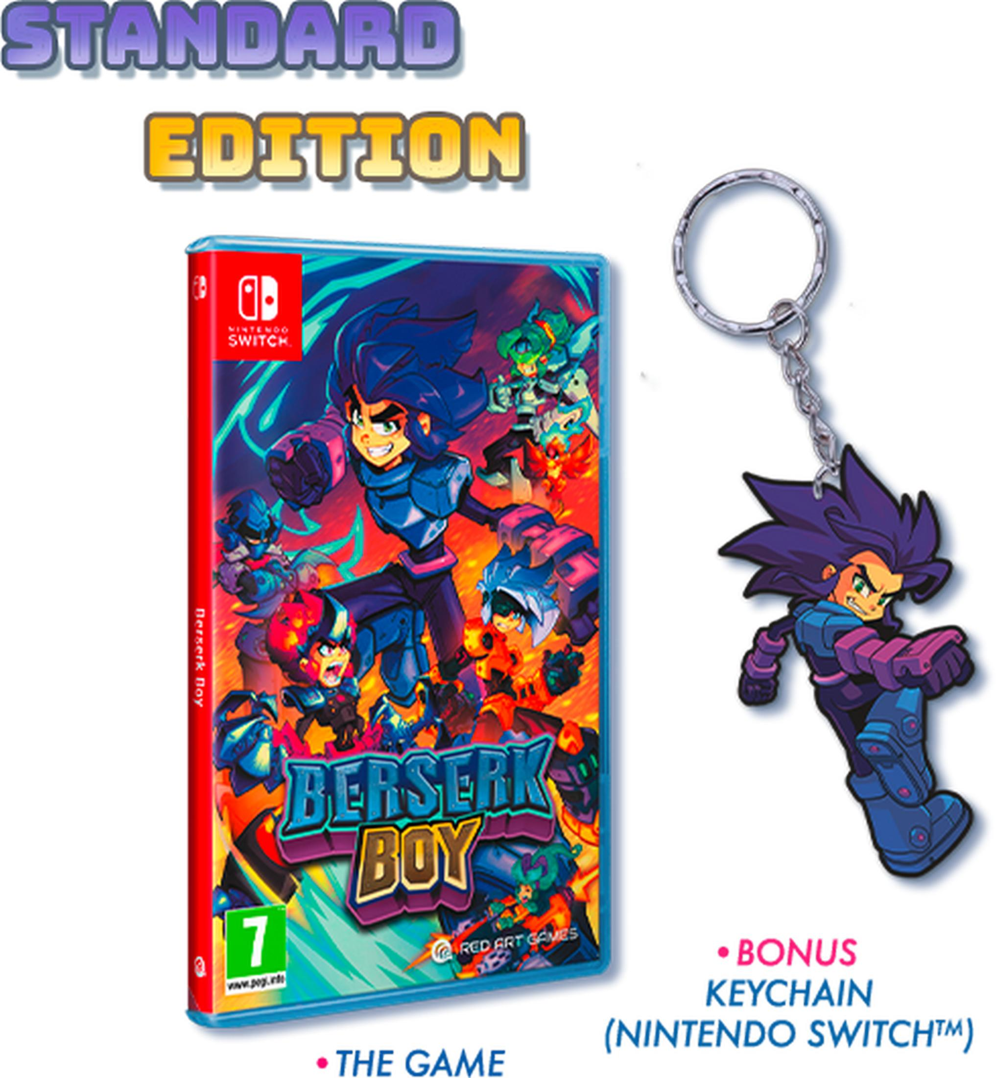 Gioco Nintendo Switch "Berserk Boy" Edizione Standard con portachiavi bonus.