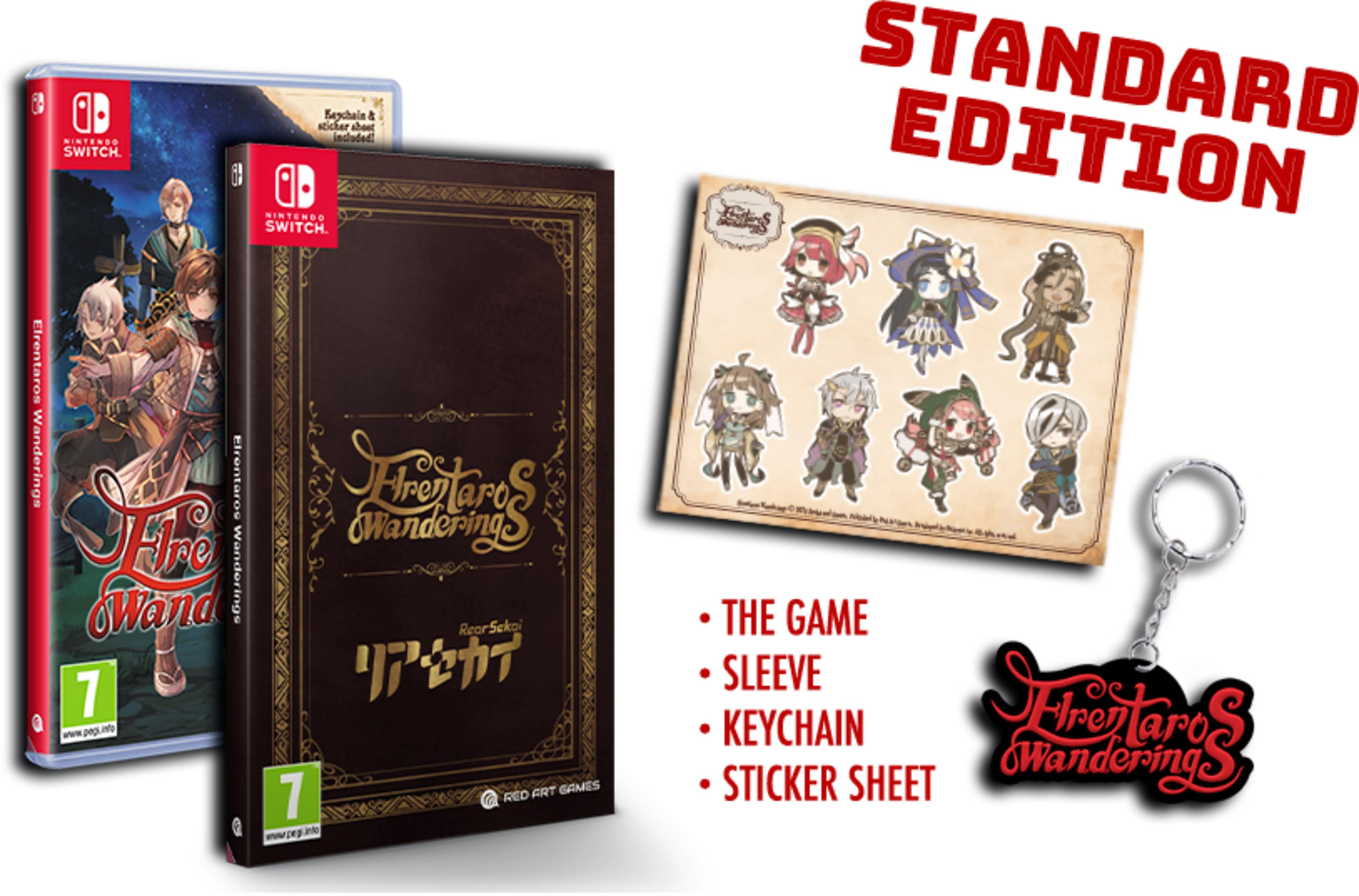 Edizione standard del gioco con custodia, portachiavi e foglio adesivi.