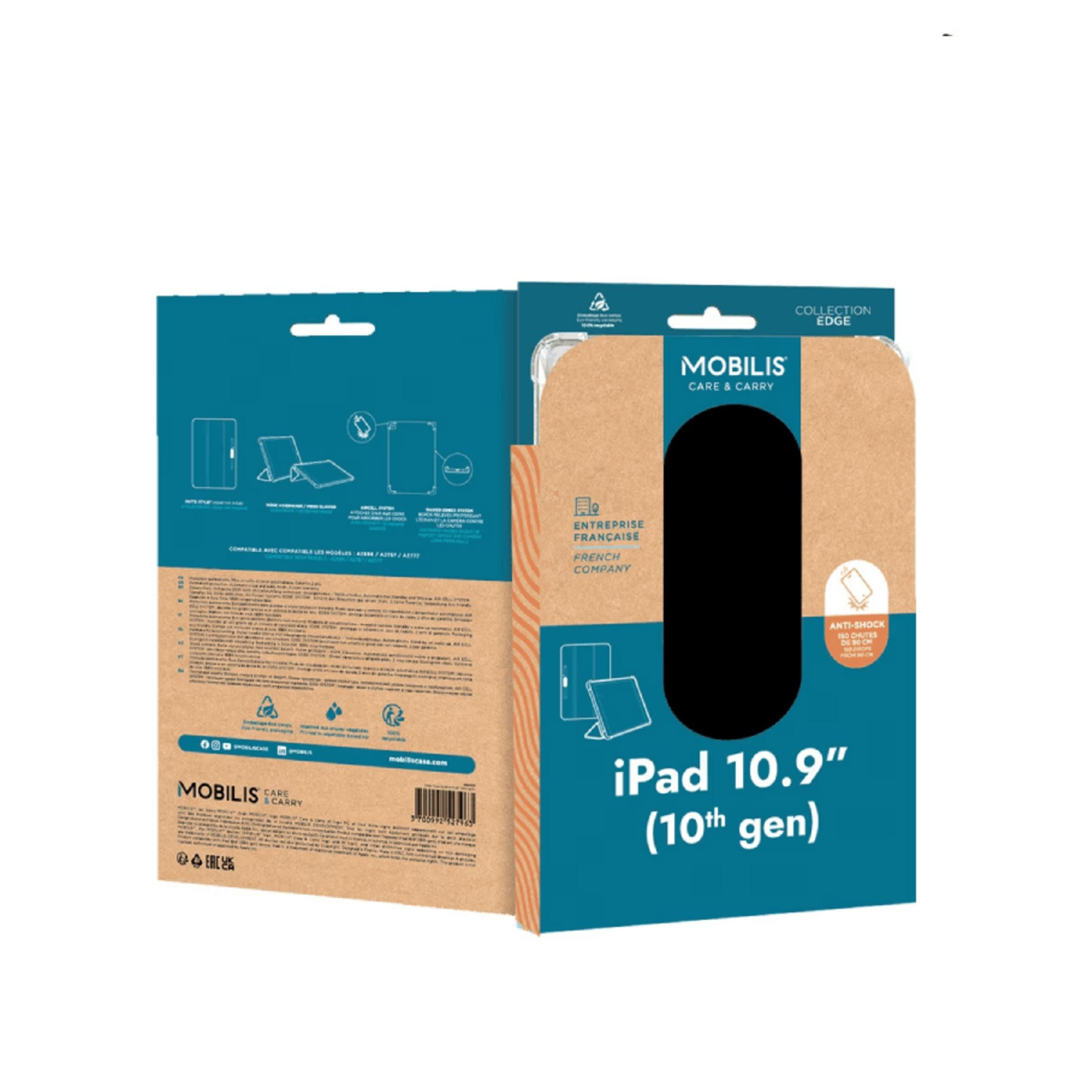 Embalaje para un iPad 10.9" (10ª gen) negro con función "Anti-Shock".