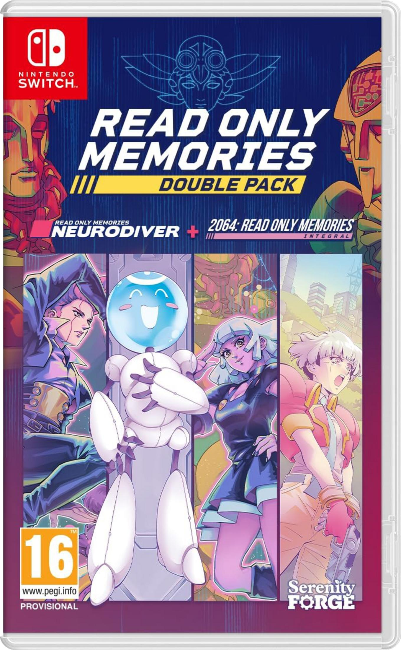 Custodia gioco Nintendo Switch: Read Only Memories Double Pack con personaggi.