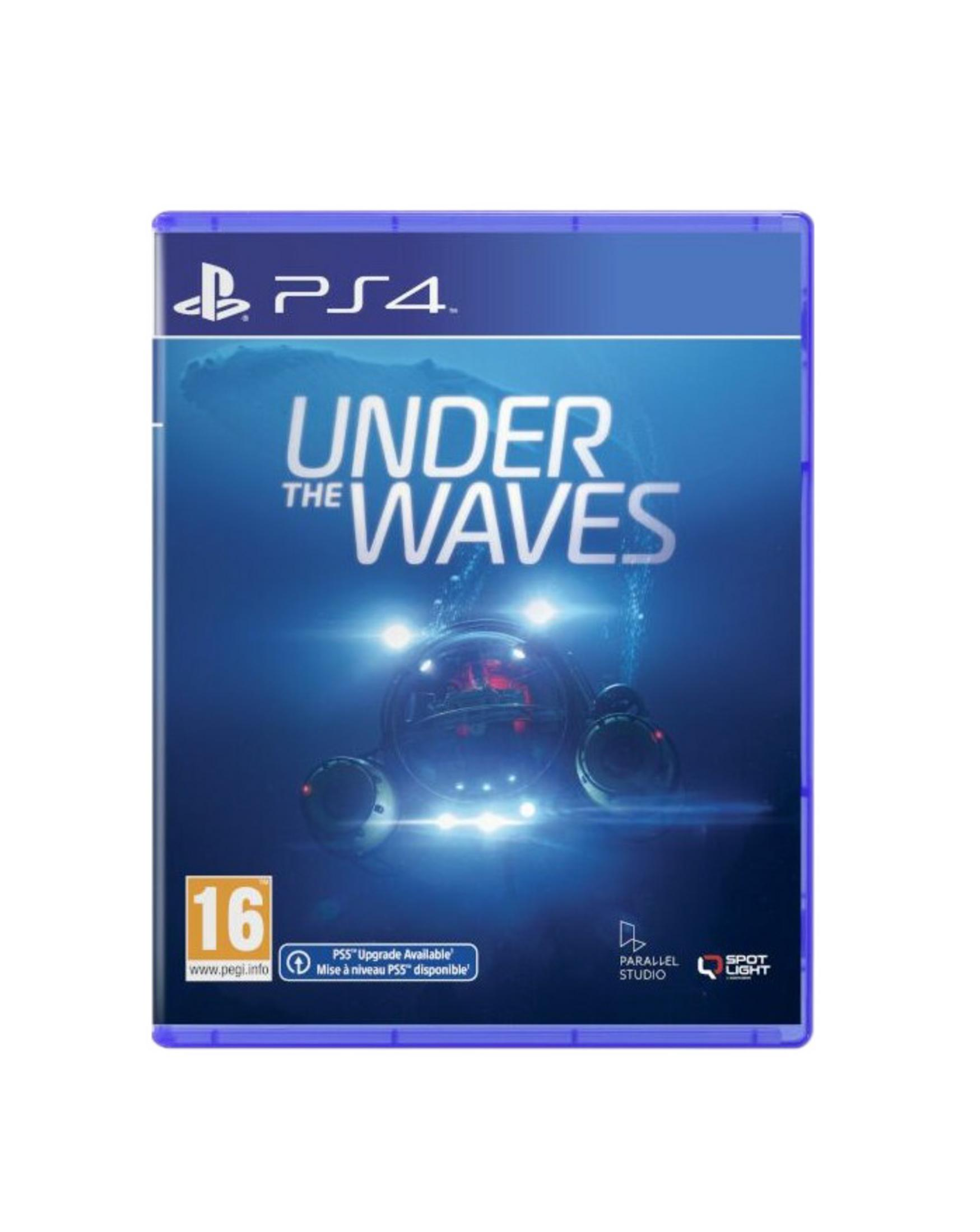 Custodia gioco PS4 "Under The Waves" con sommergibile e classificazione PEGI 16.