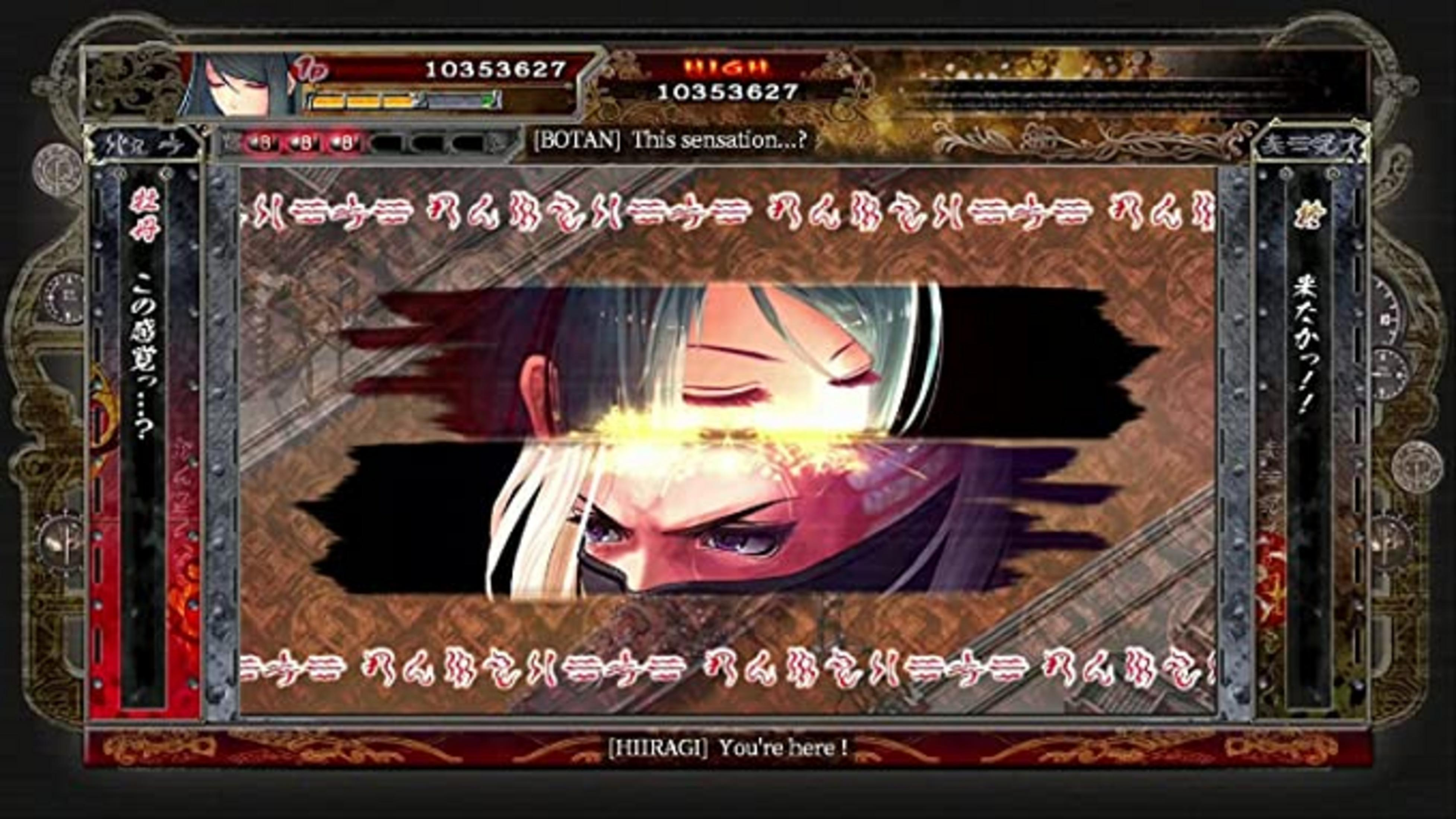 Personaggi anime con testo giapponese e informazioni di gioco.