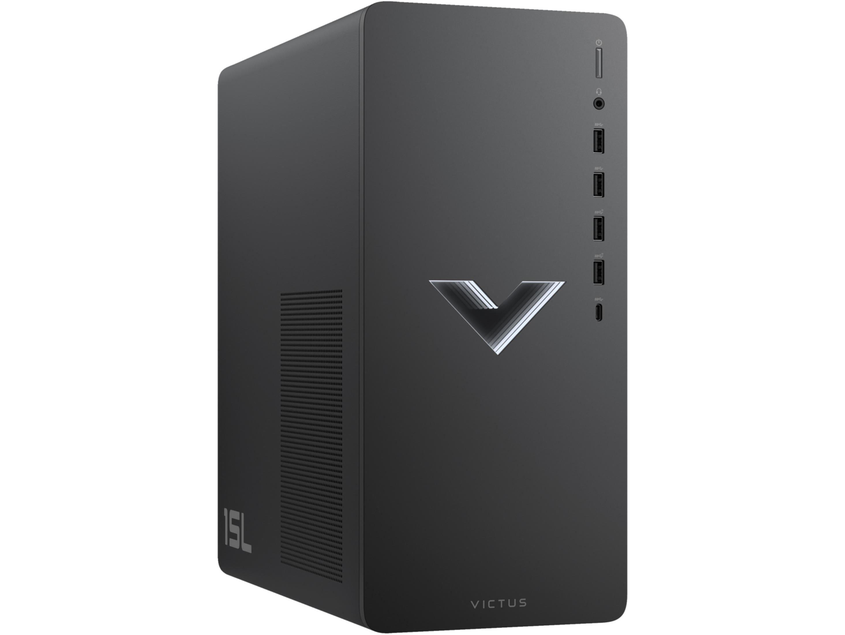 Torre de PC gamer negra con 