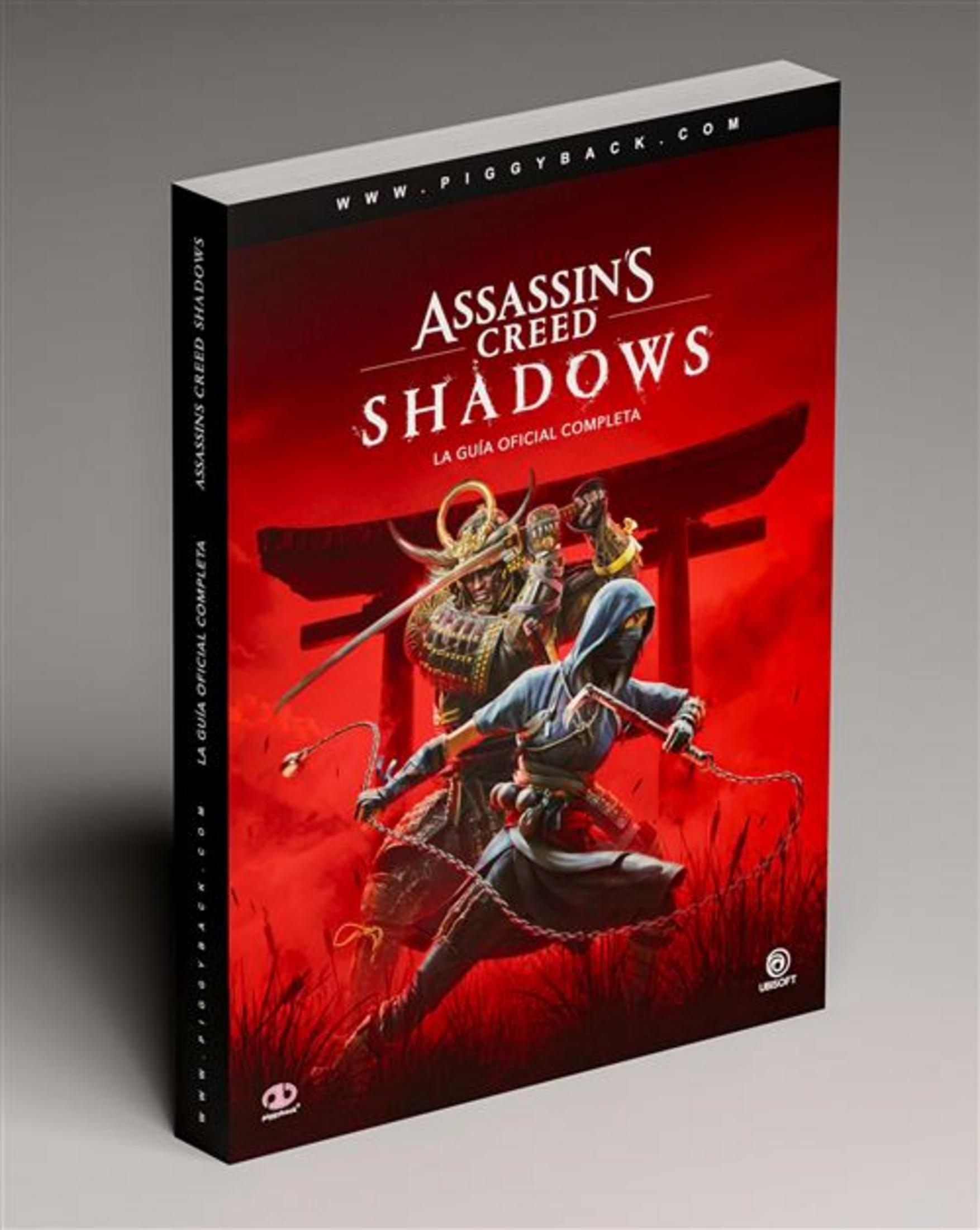 Portada de libro con dos guerreros, un samurái y un ninja, sobre fondo rojo.