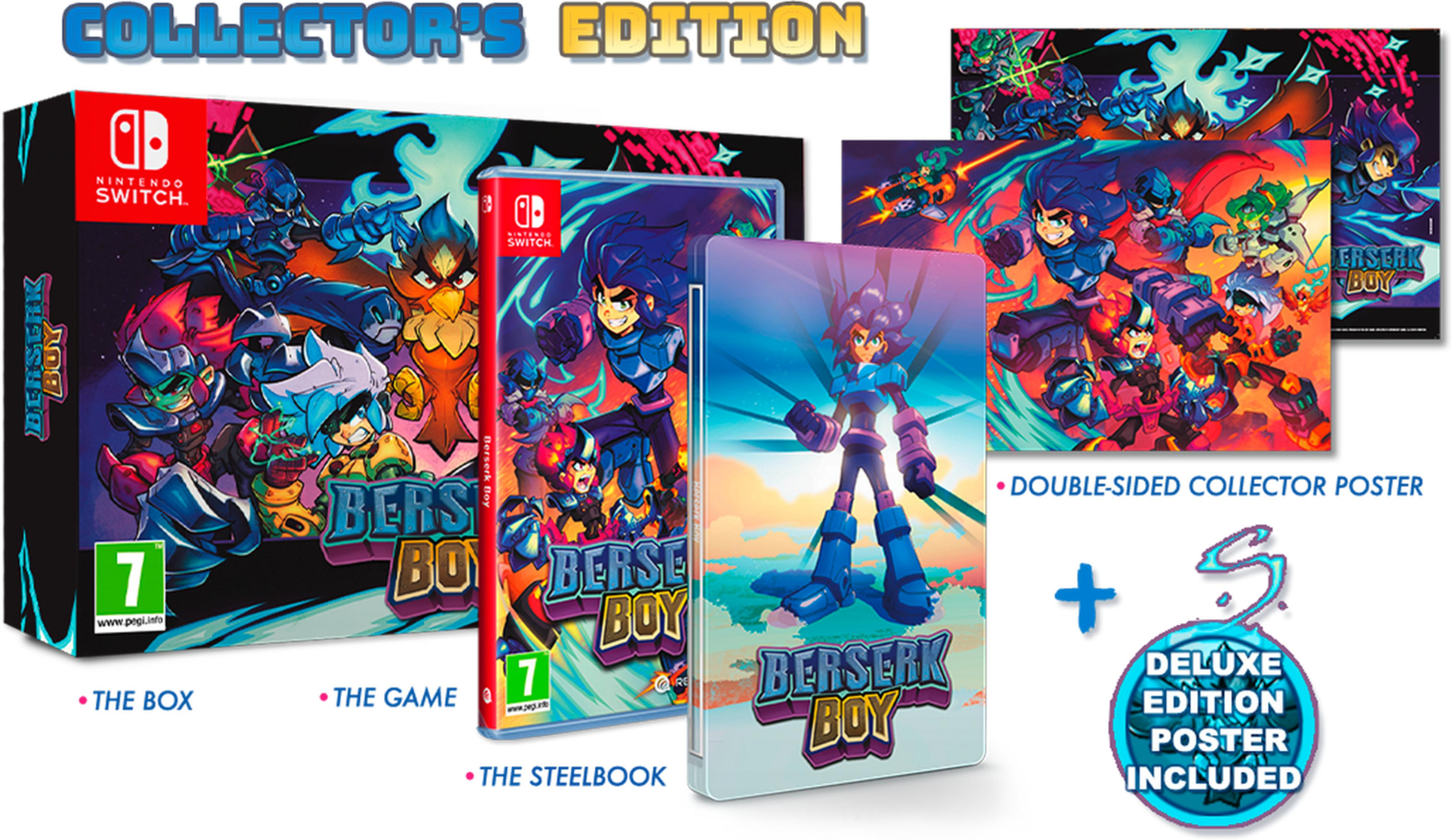 Edizione da Collezione Berserk Boy per Nintendo Switch con scatola, gioco, steelbook e poster.