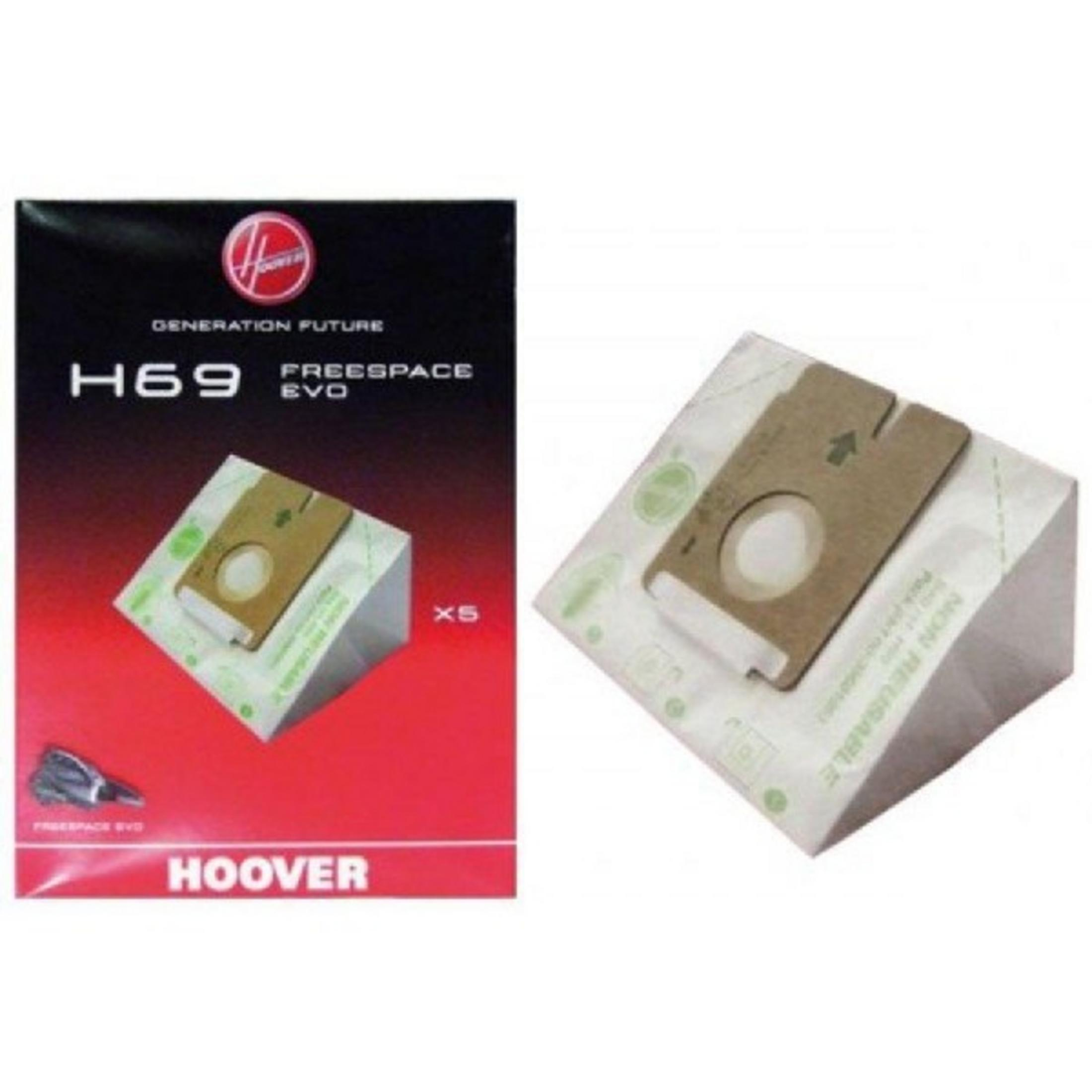 Bolsas para aspiradora Hoover H69 Freespace Evo. Pack de 5.