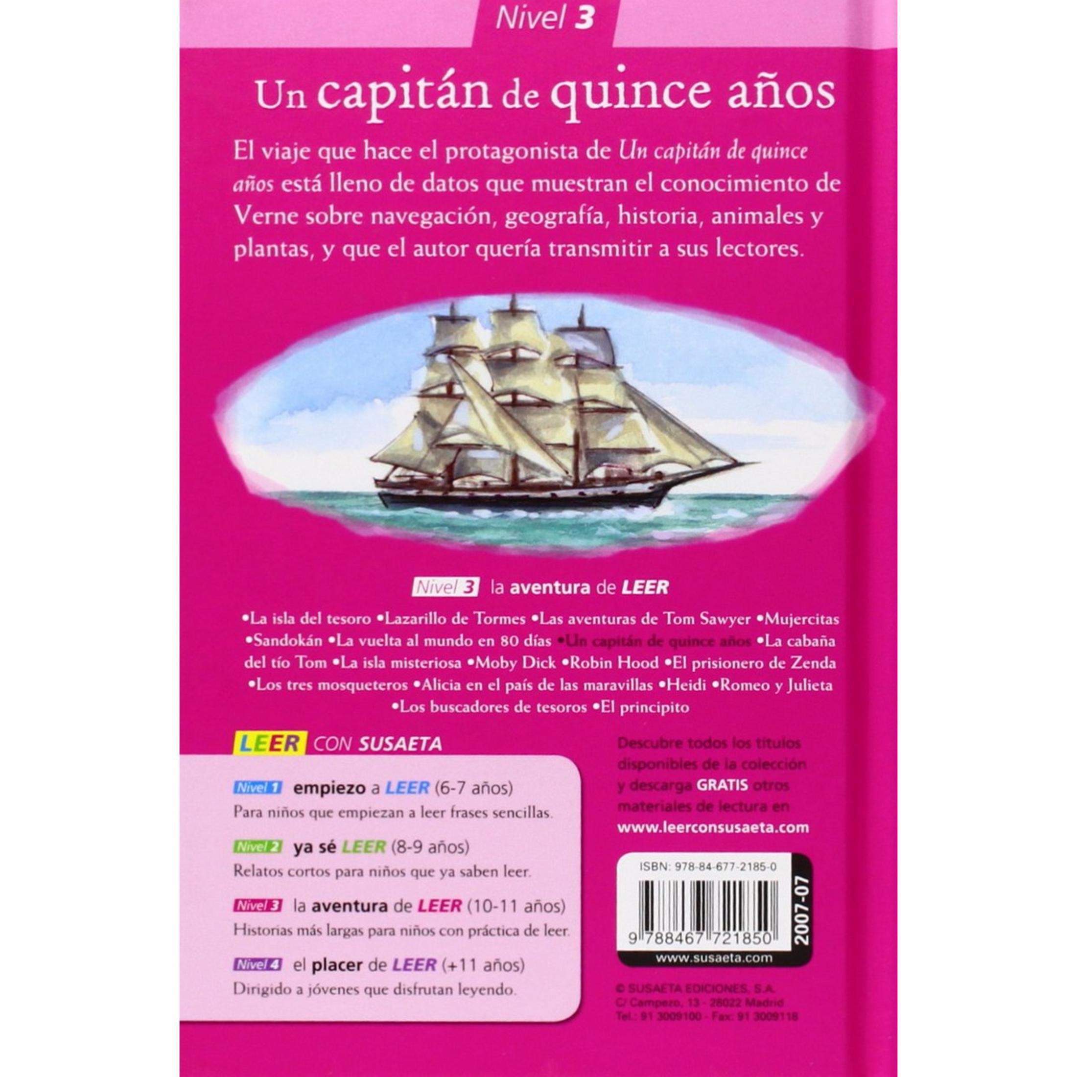 Un velero en el agua con una portada de libro.