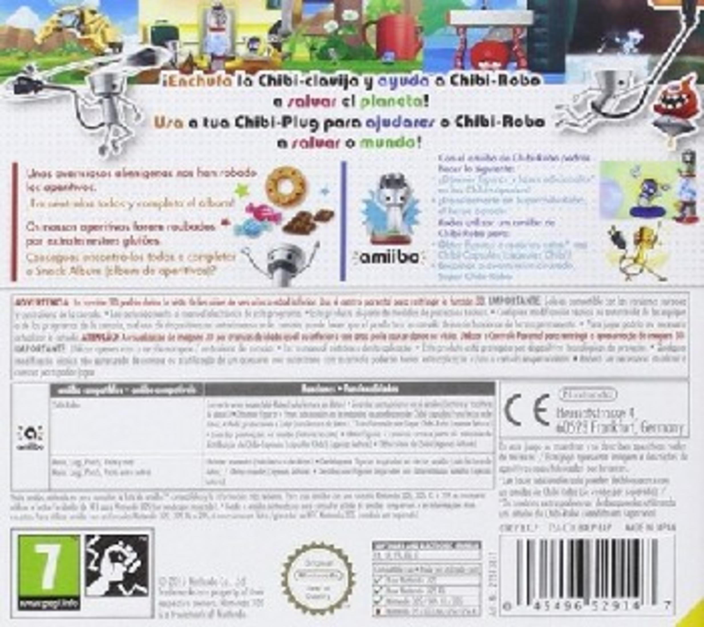 Confezione del gioco con personaggi di Chibi-Robo e informazioni.