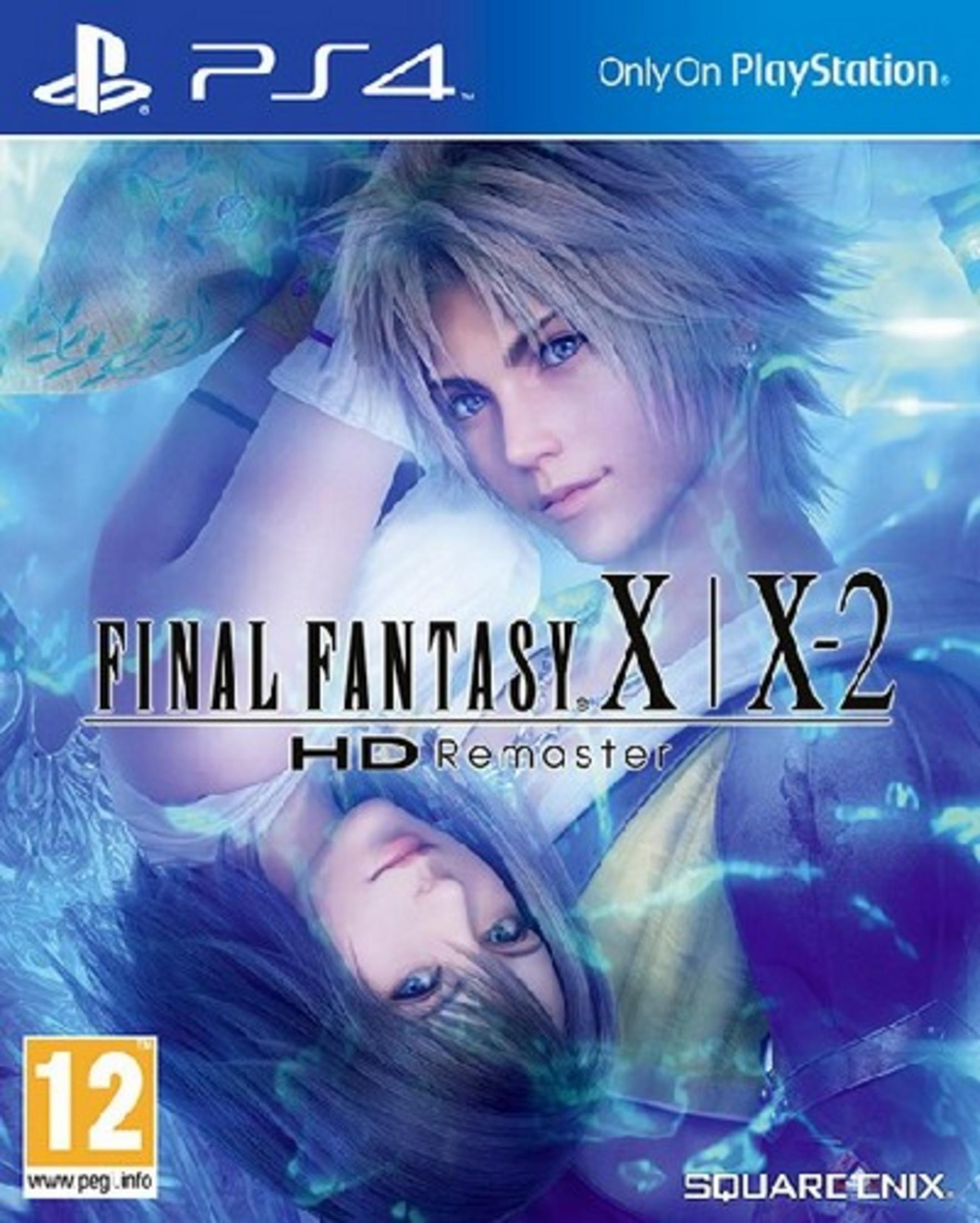 Copertina di Final Fantasy X/X-2 HD Remaster per PS4 con due personaggi.