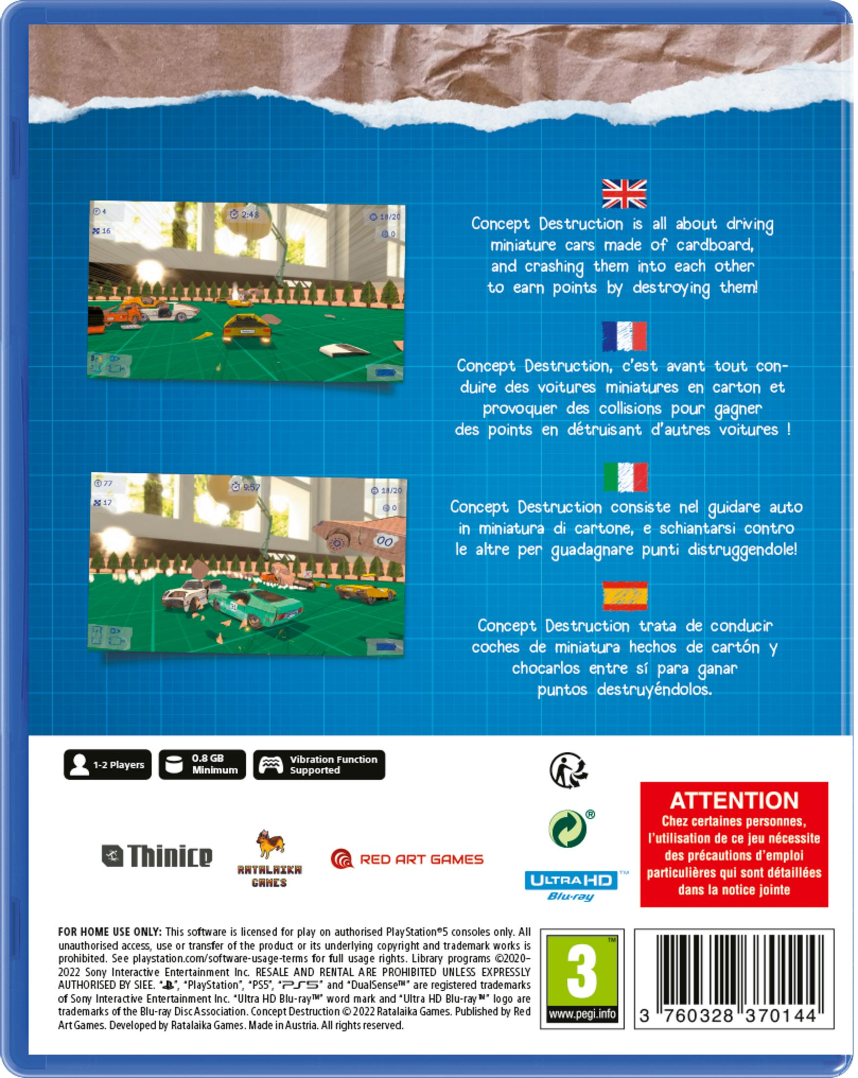 Gioco con macchinine di cartone da distruggere per punti.
