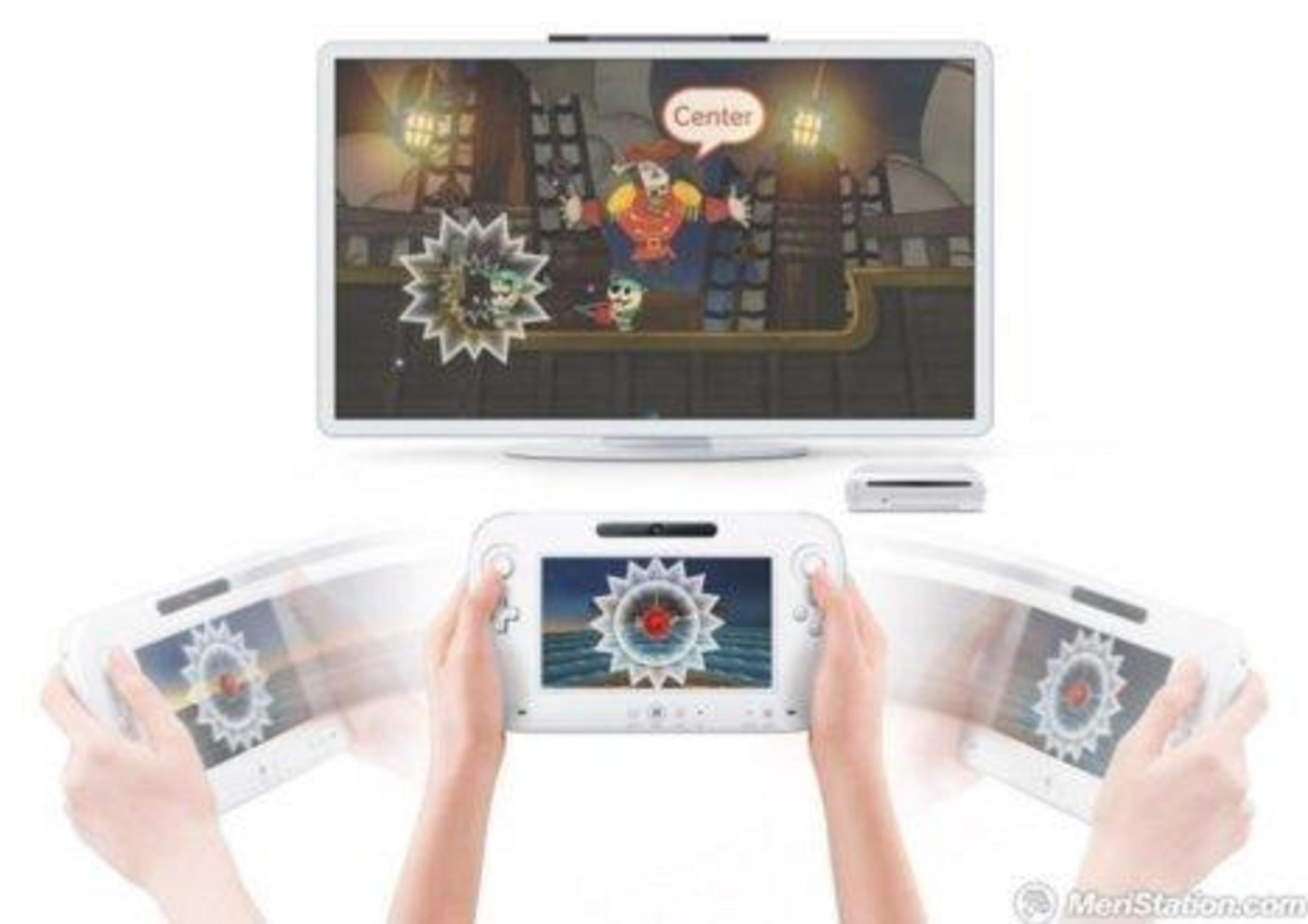 Ein Nintendo Wii U mit einem Spiel auf dem Bildschirm.