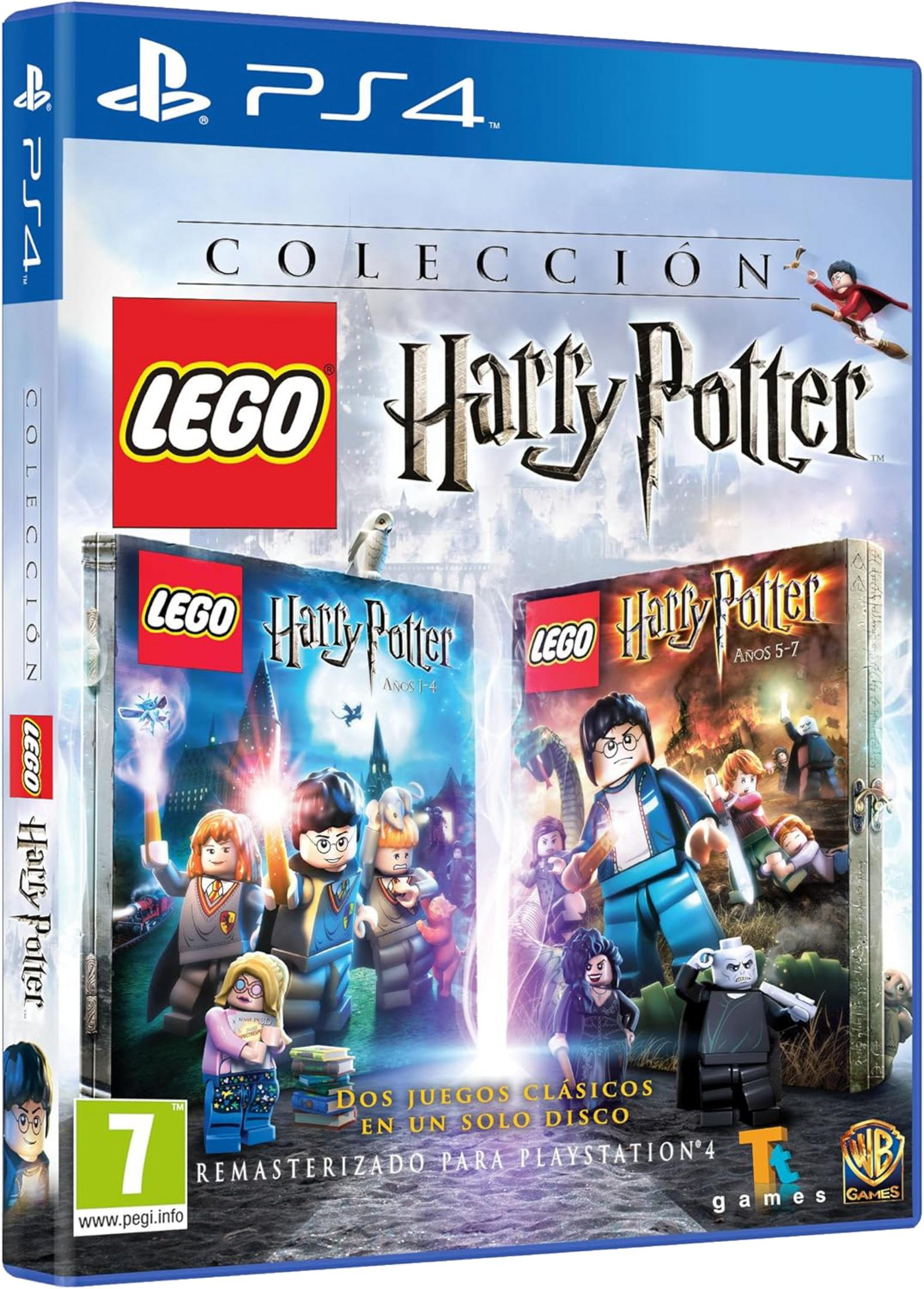 Caja de juego PlayStation 4: Colección Lego Harry Potter con personajes y logos.