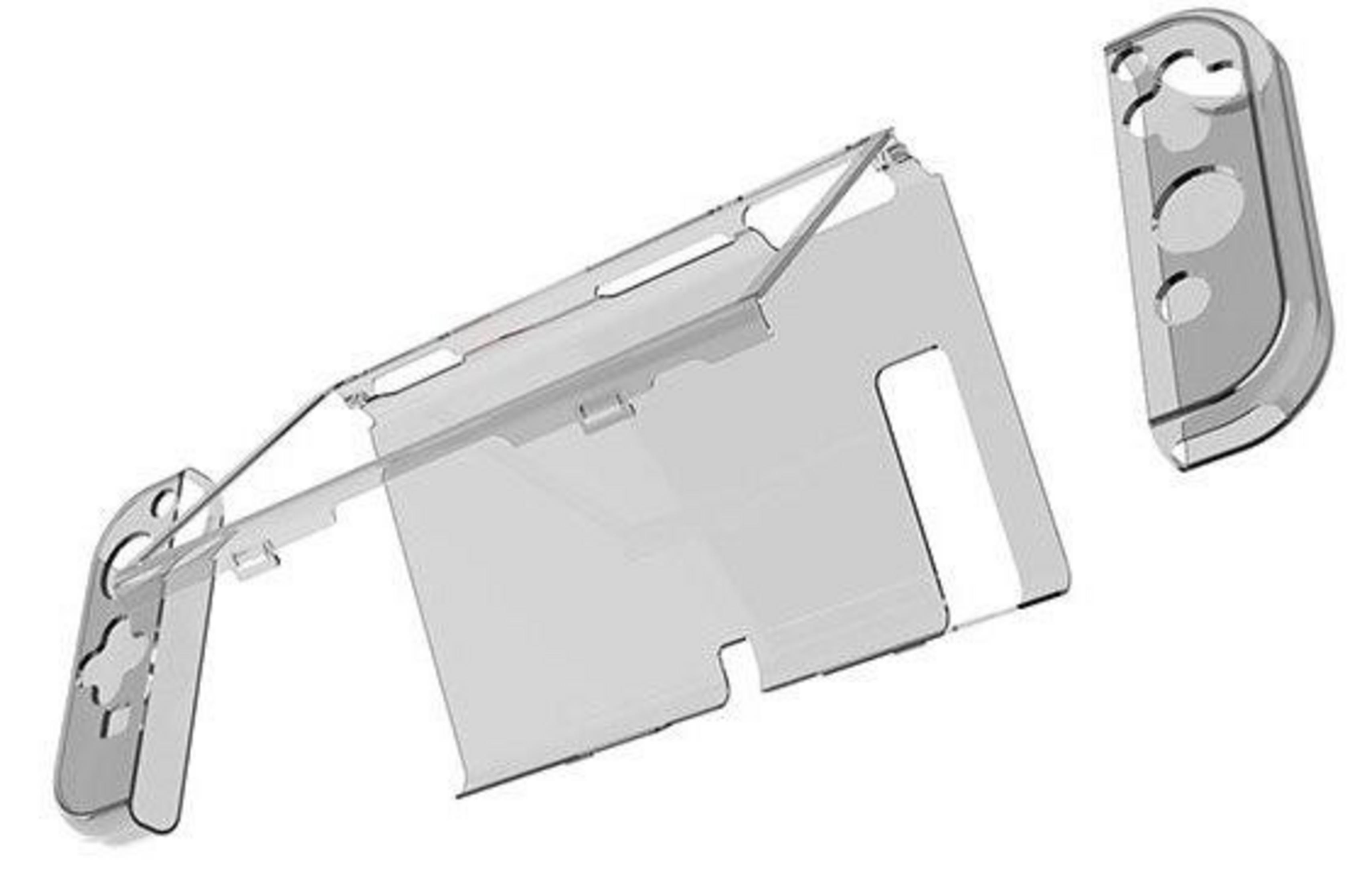 Funda transparente para teléfono con recortes para cámaras y botones.